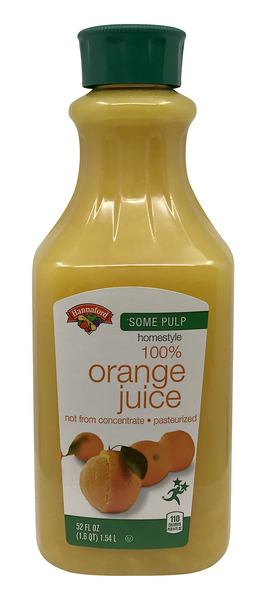 Hannaford 100% Orange Juice Some Pulp