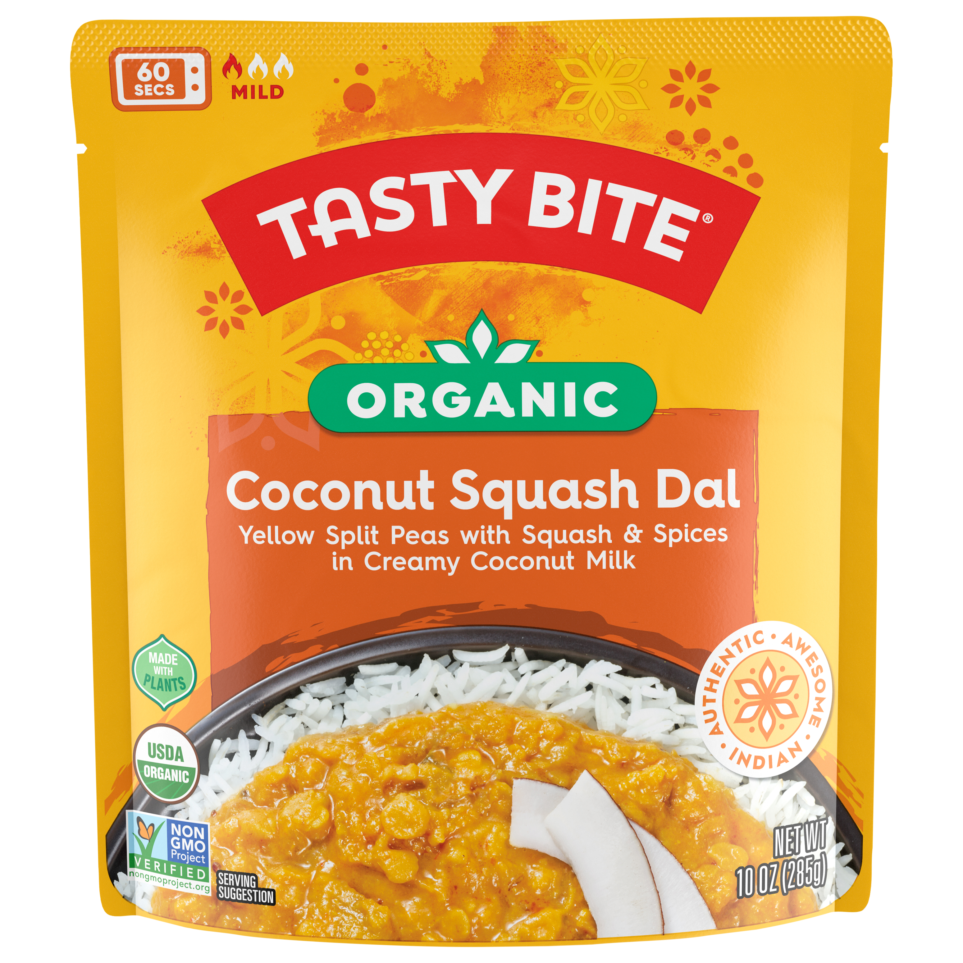Tasty Bite Organic Indian Mild Coconut Squash Dal