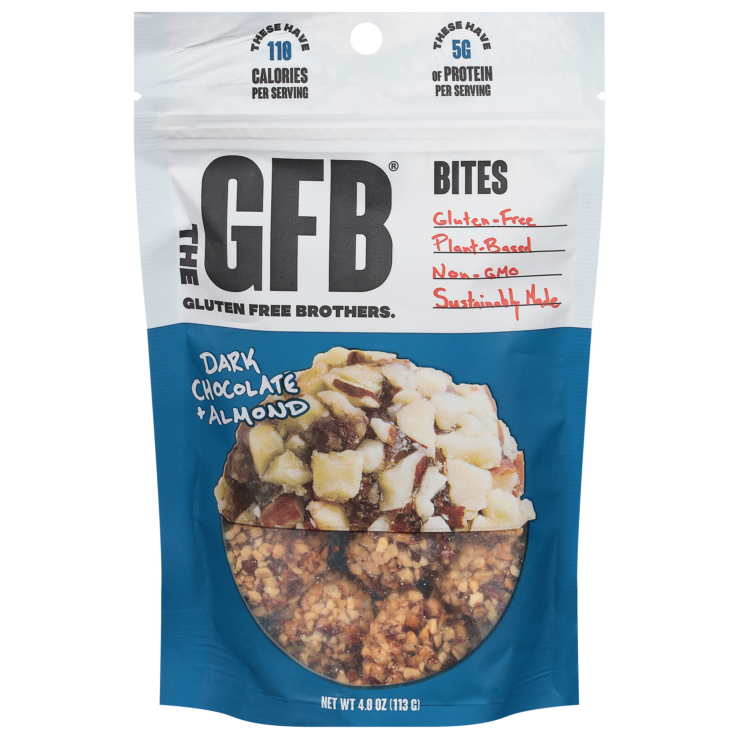 The GFB Gluten Free Dark Chocolate + Almond Bites