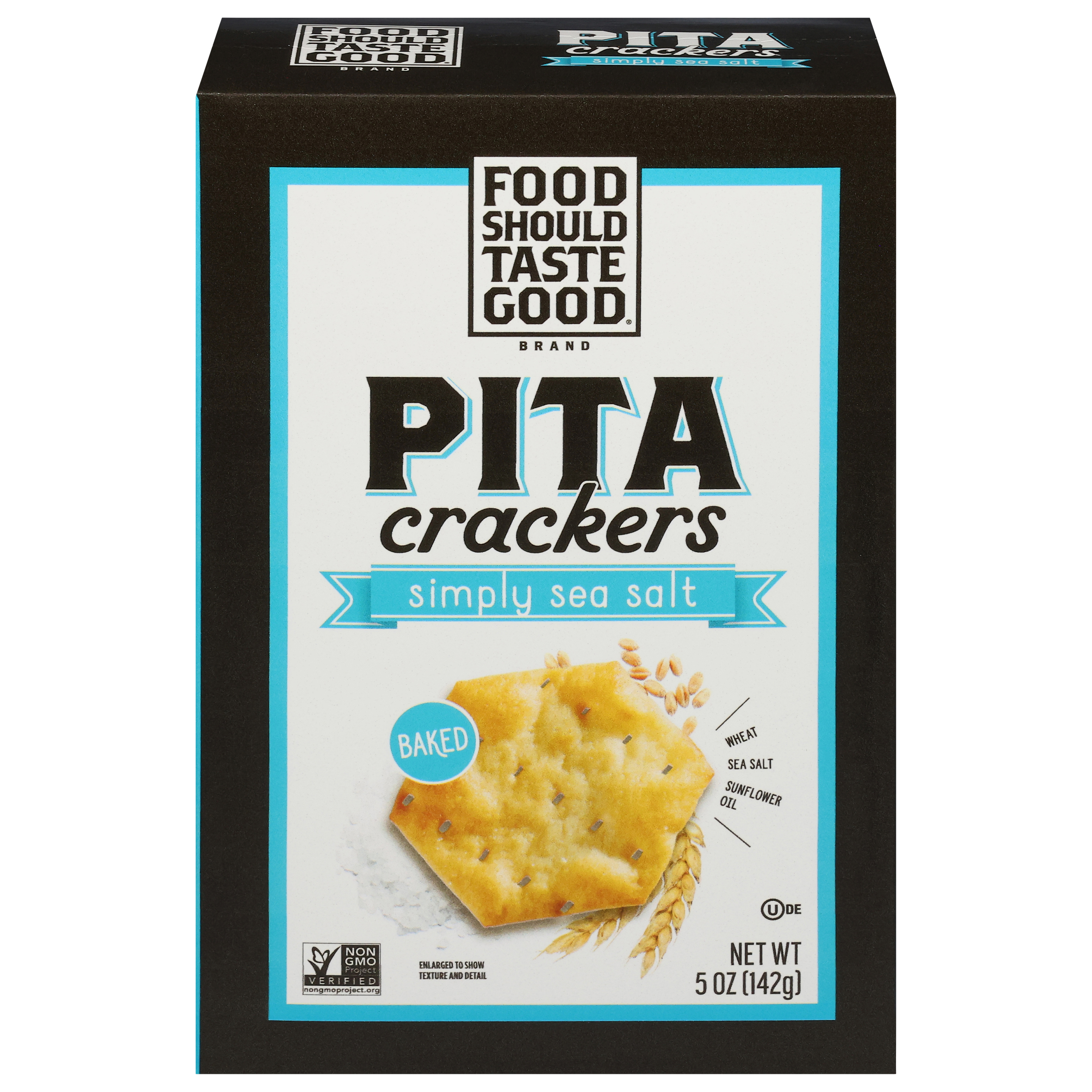 Food Should Taste Good Pita Baked Simply Sea Salt Crackers