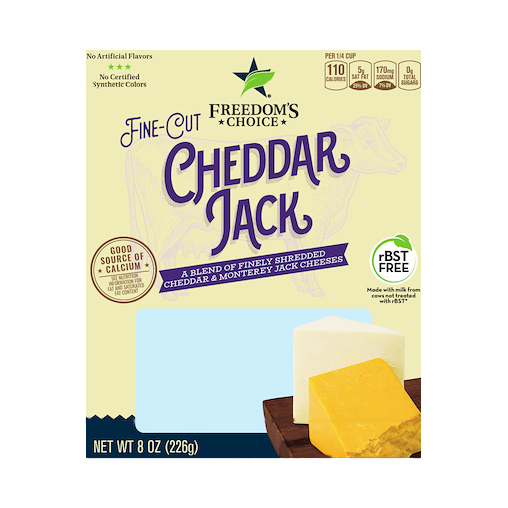 Freedom's Choice FineCut Cheddar Jack Shredded Cheese 8 oz