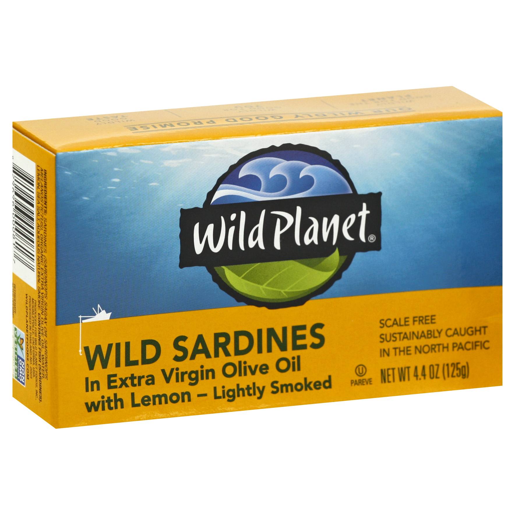 Wild Planet Lightly Smoked Lemon Wild Sardines in Extra Virgin Olive Oil
