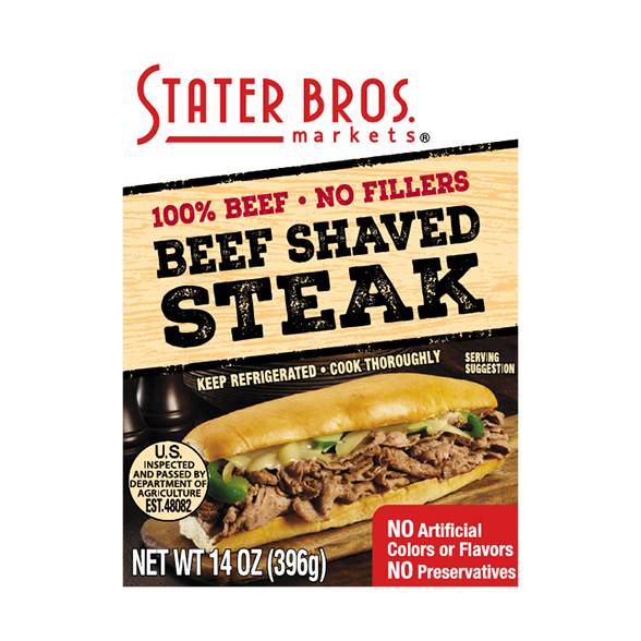 Stater Bros. Markets Beef Shaved Steak 14 oz