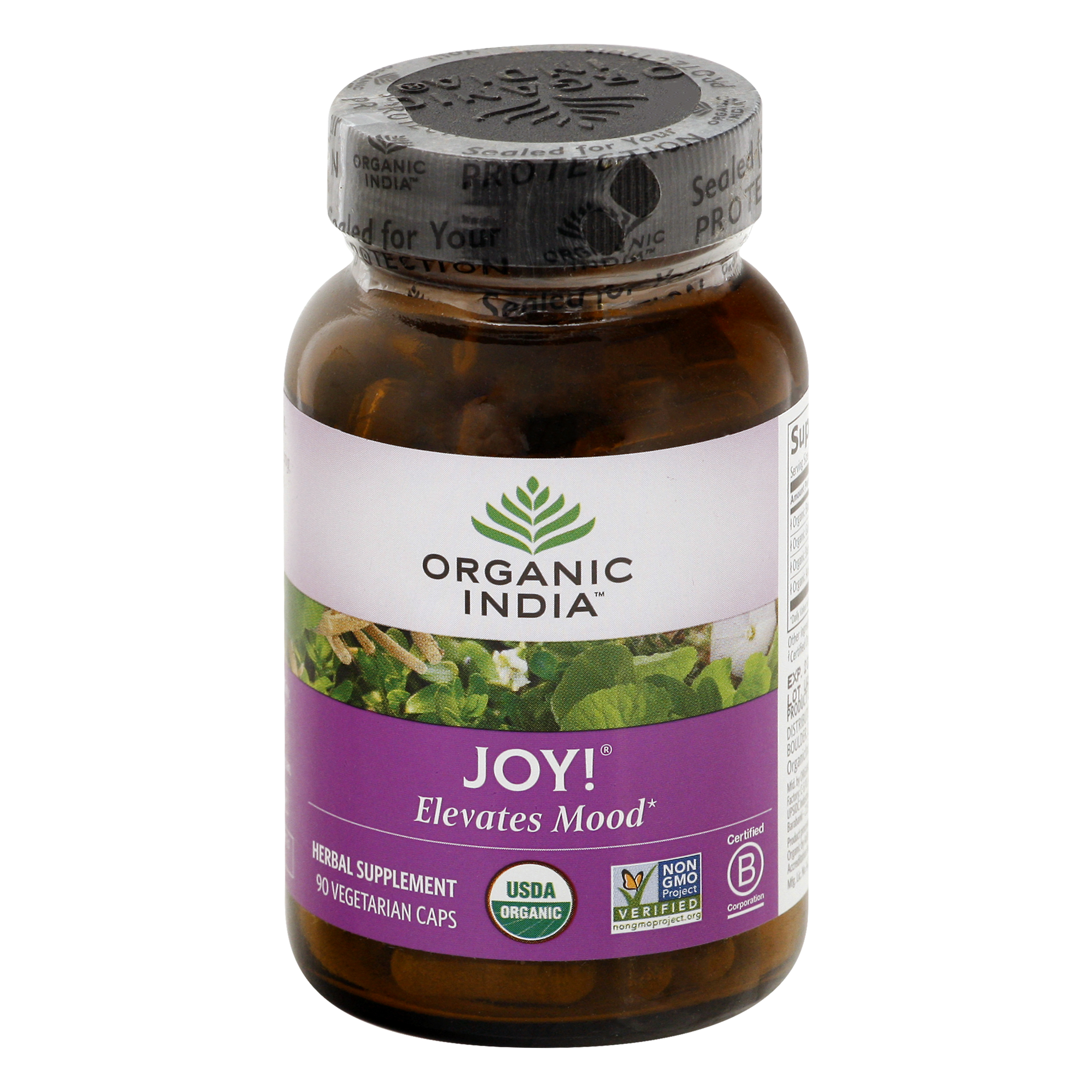 Organic India Vegetarian Caps Joy Herbal Supplement