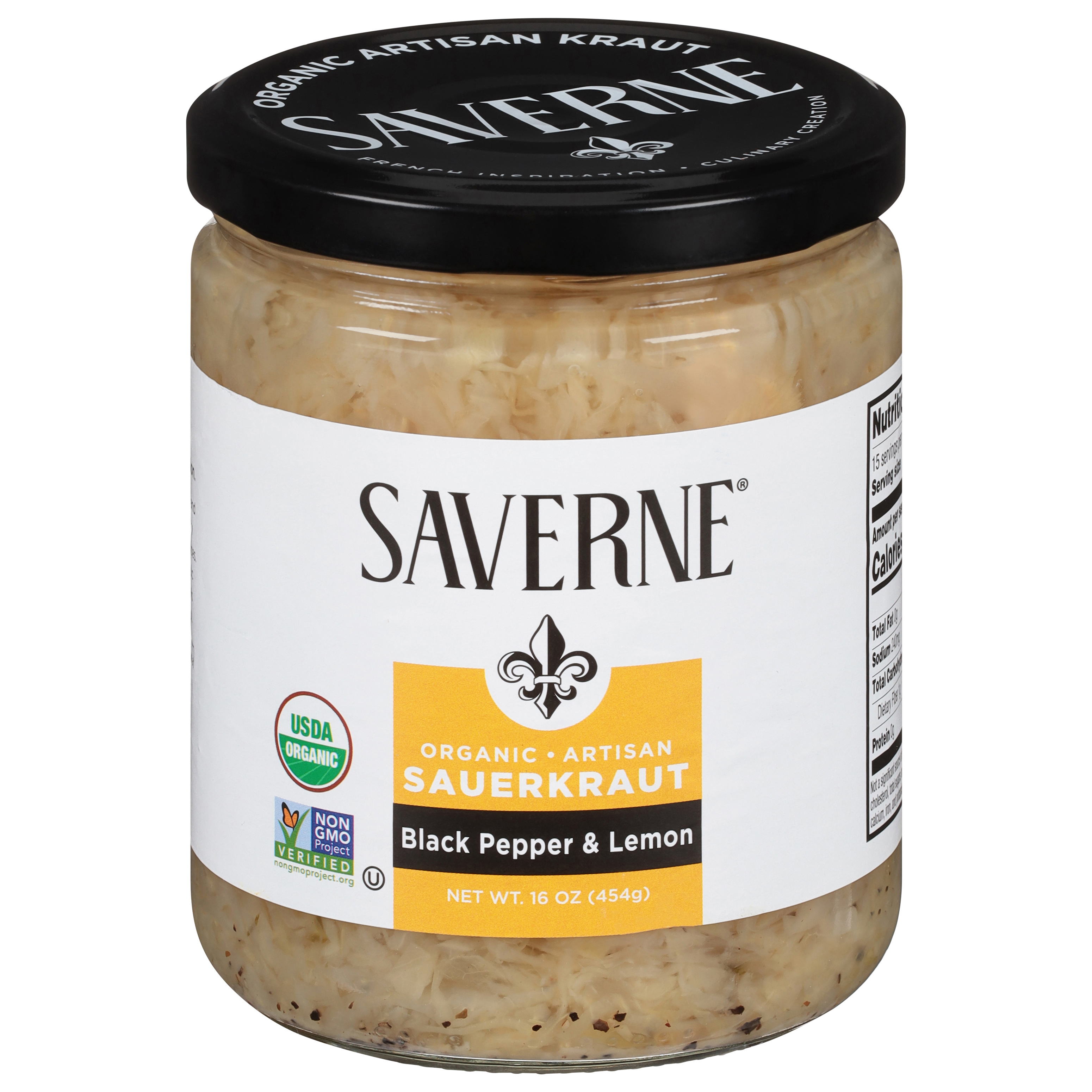 Saverne Organic Black Pepper & Lemon Sauerkraut