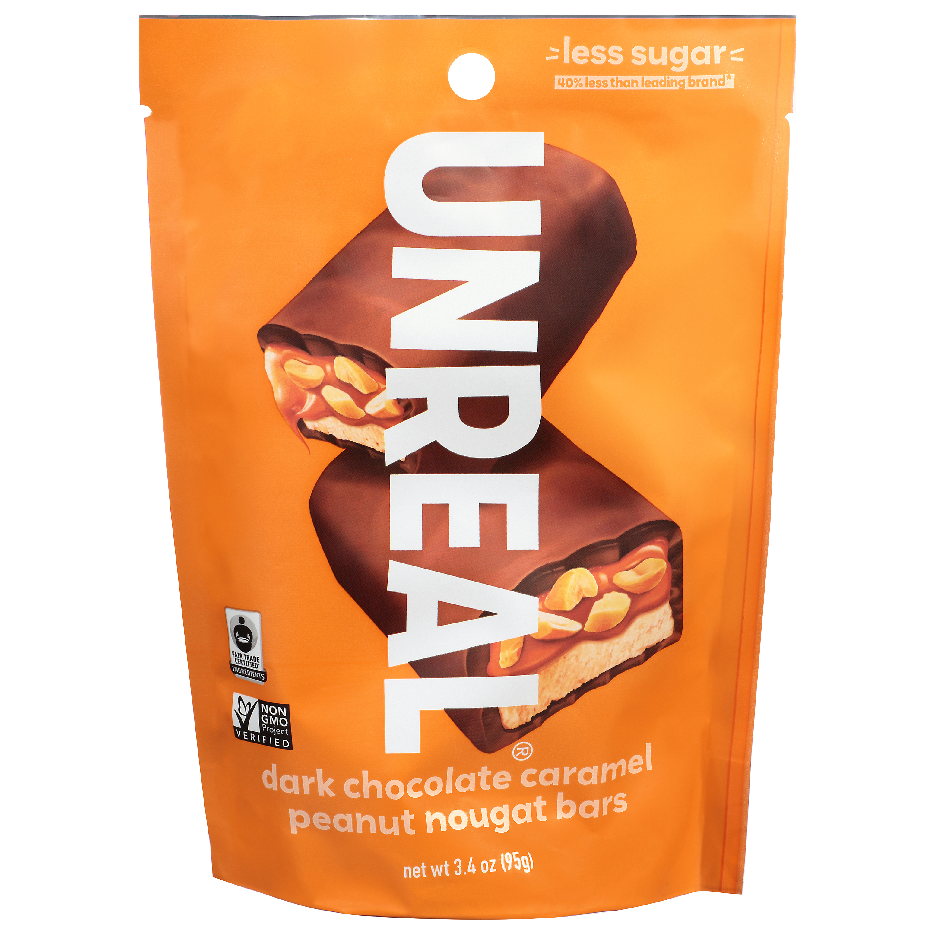 Unreal Dark Chocolate Caramel Peanut Nougat Bars
