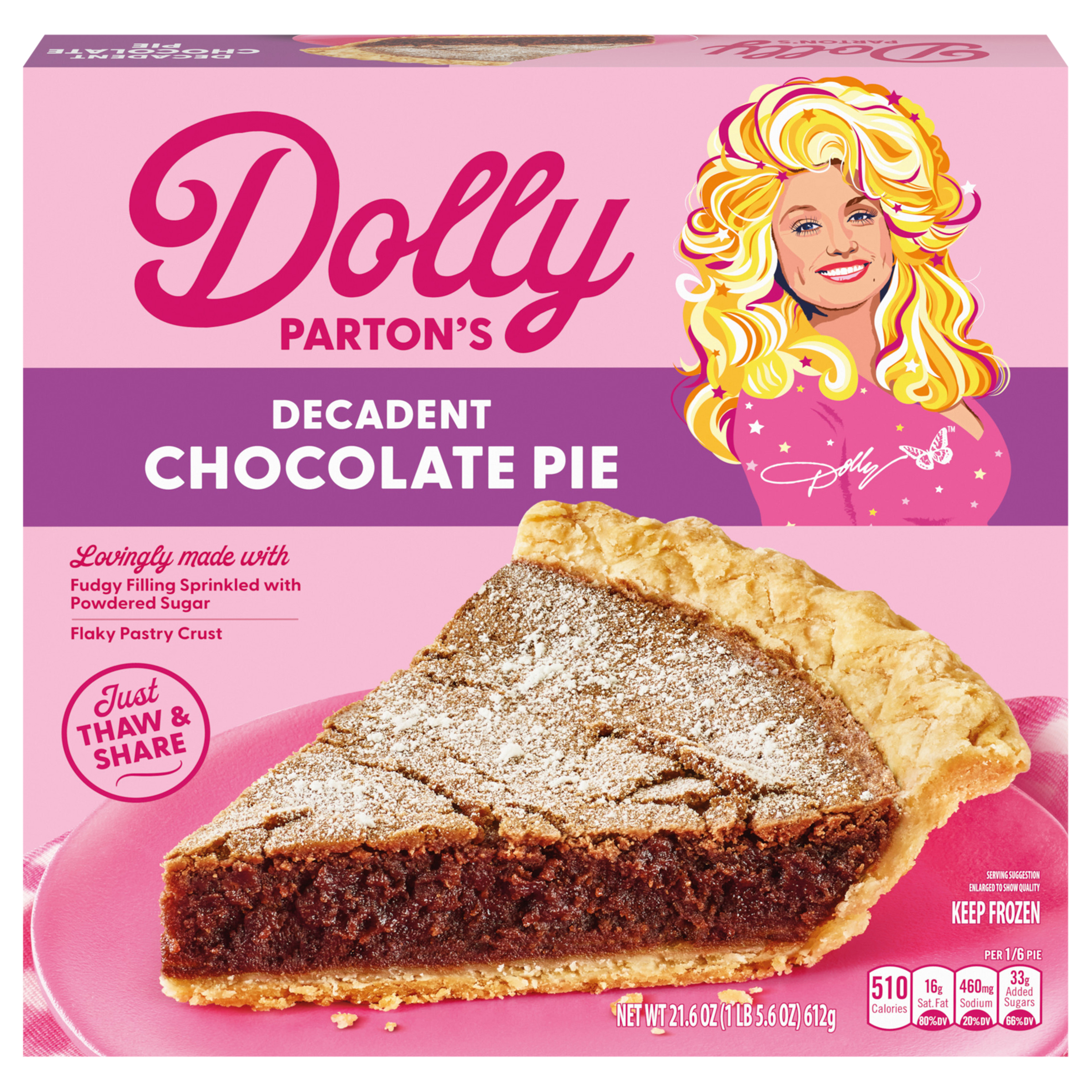 Dolly Parton's Pie, Chocolate, Decadent, 21.6 Ounce