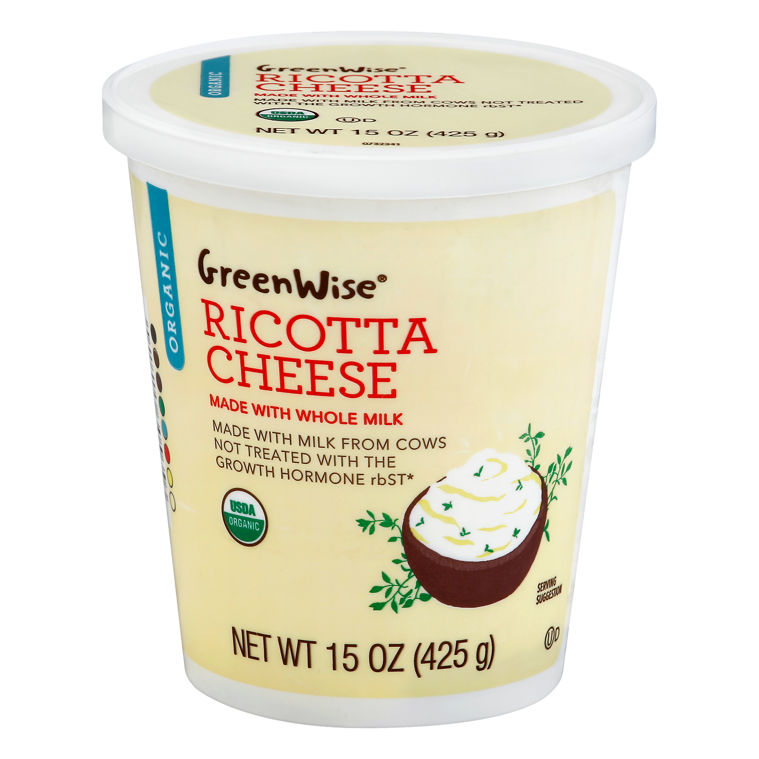 GreenWise Organic Ricotta Cheese 15.0 oz CONTAINER