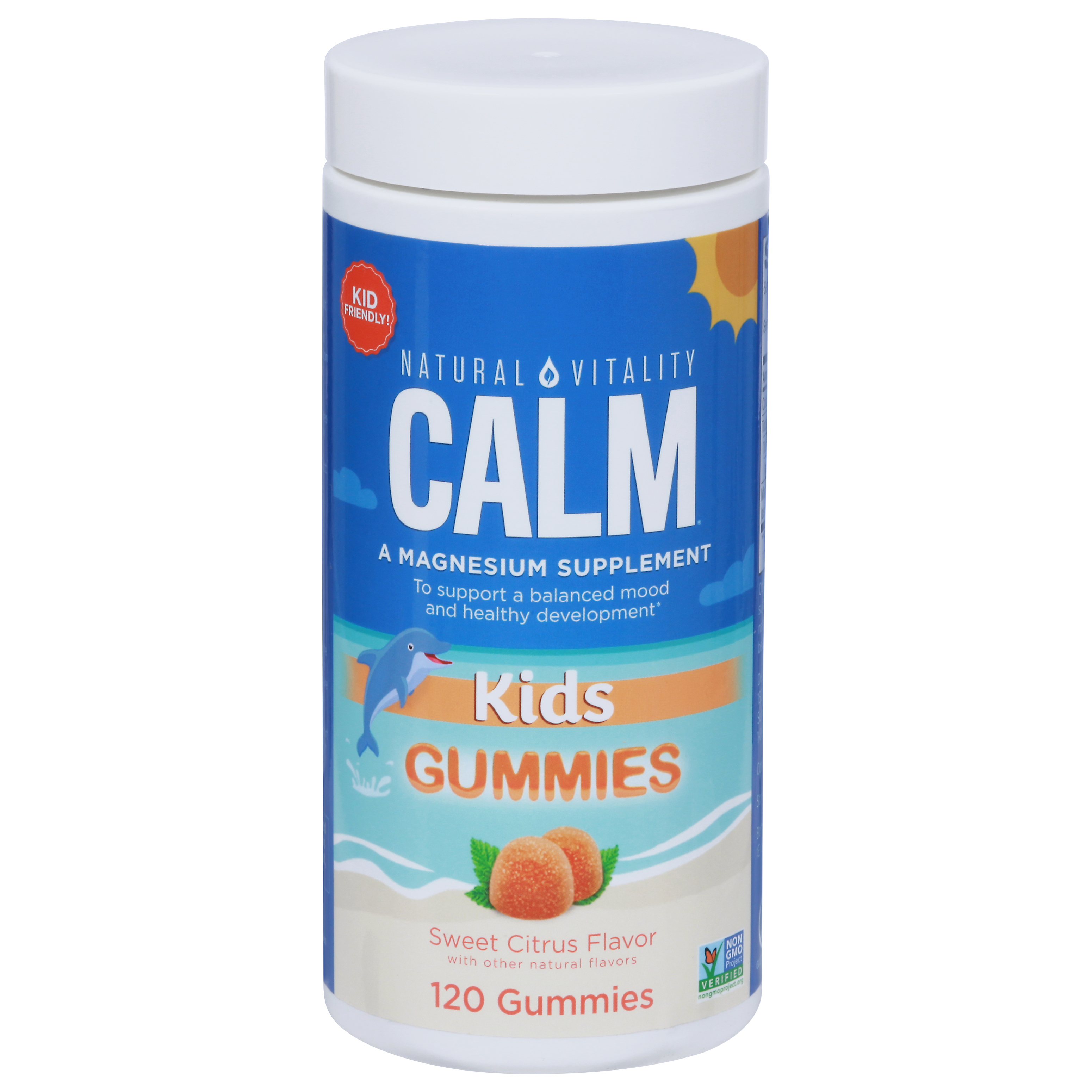 Calm Natural Vitality Kids Sweet Citrus Flavor Gummies