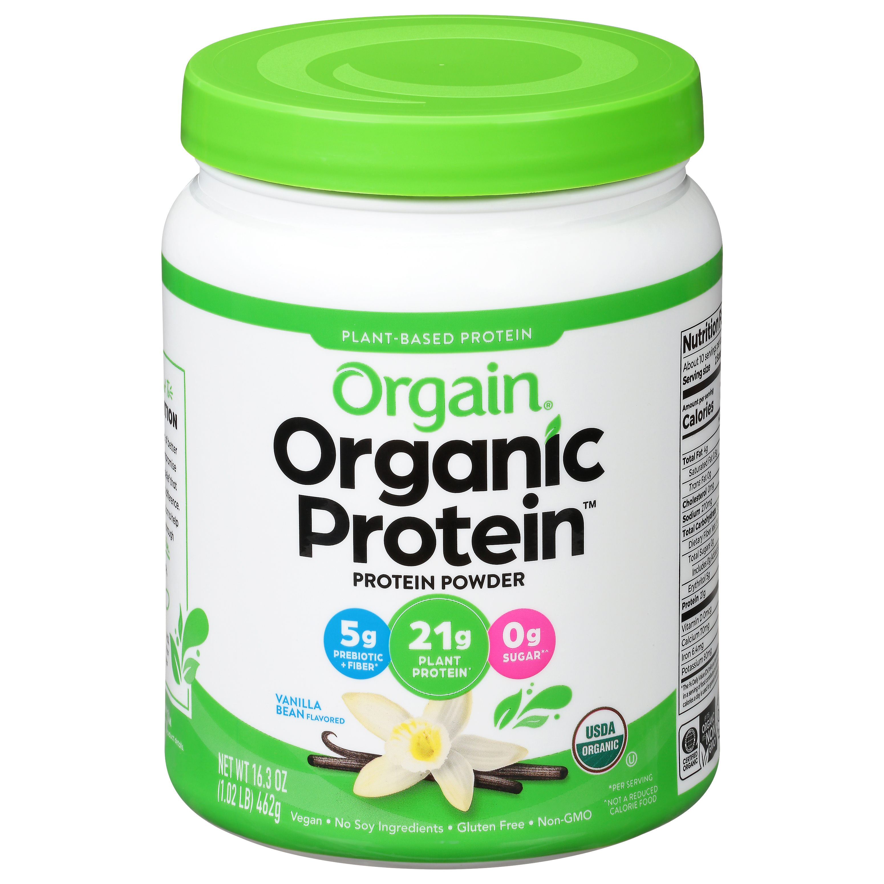 Orgain Organic Protein Plant Based Powder Vanilla Bean Flavor