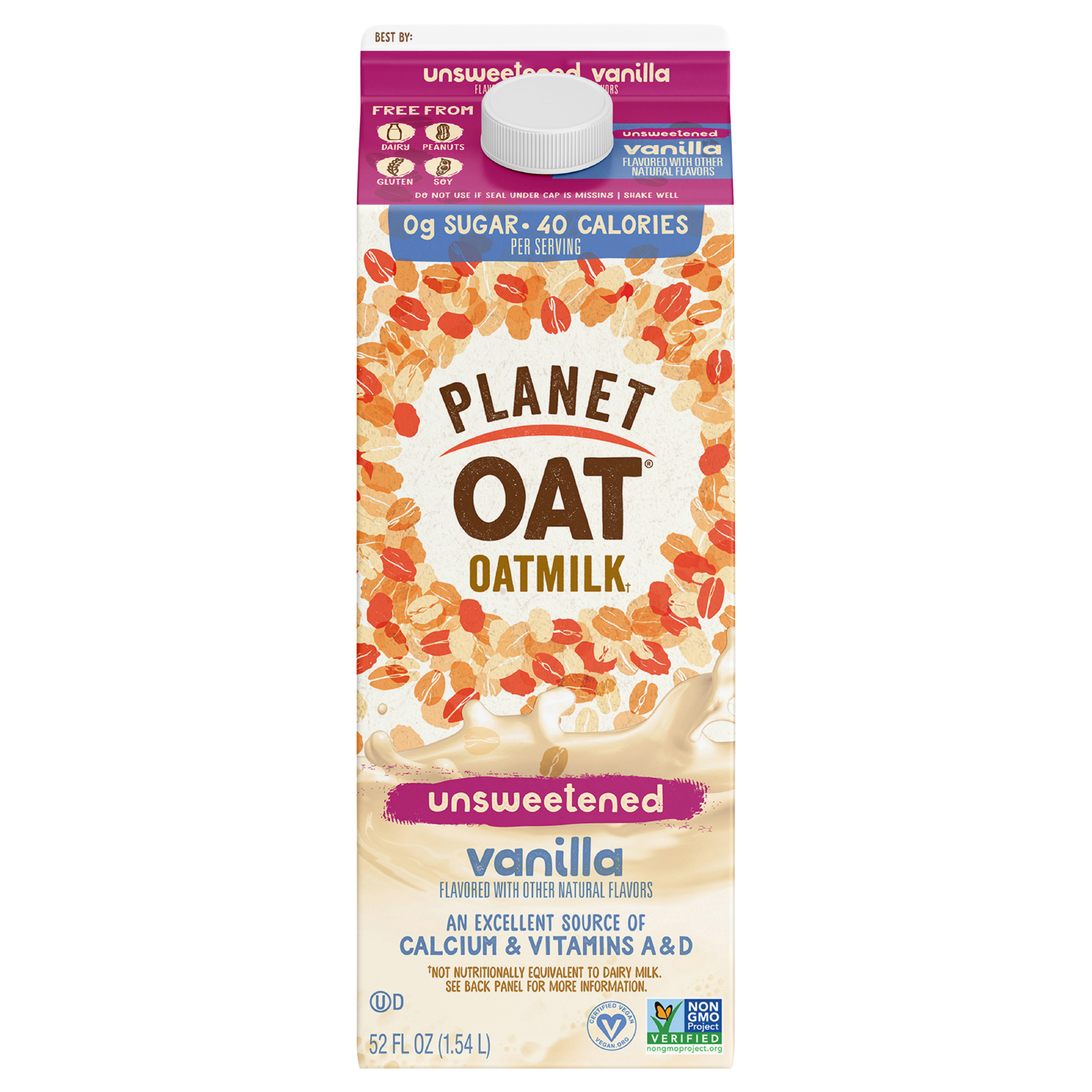 Planet Oat Unsweetened Vanilla Oatmilk,