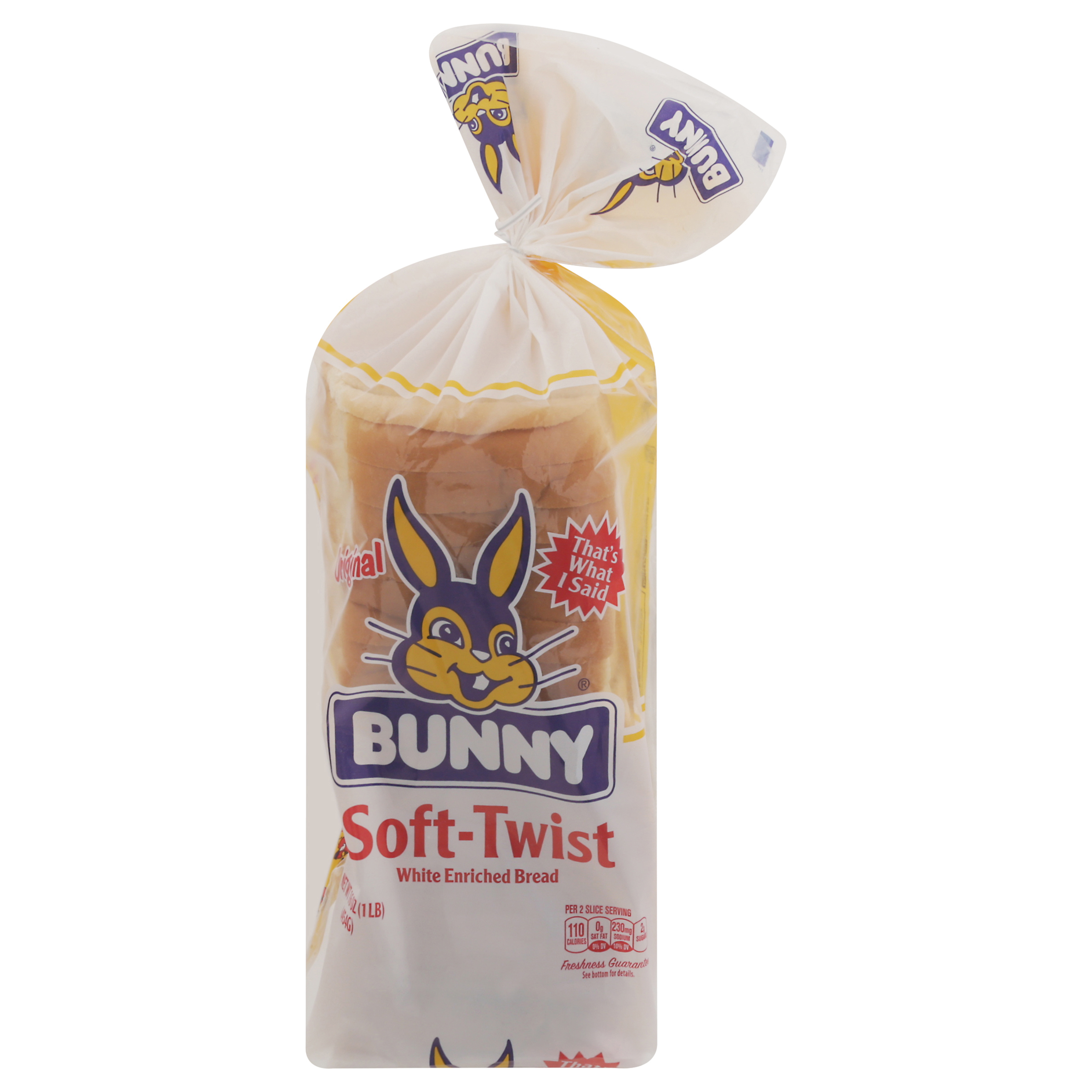 Bunny Soft-Twist White Enriched Original Bread 16 oz