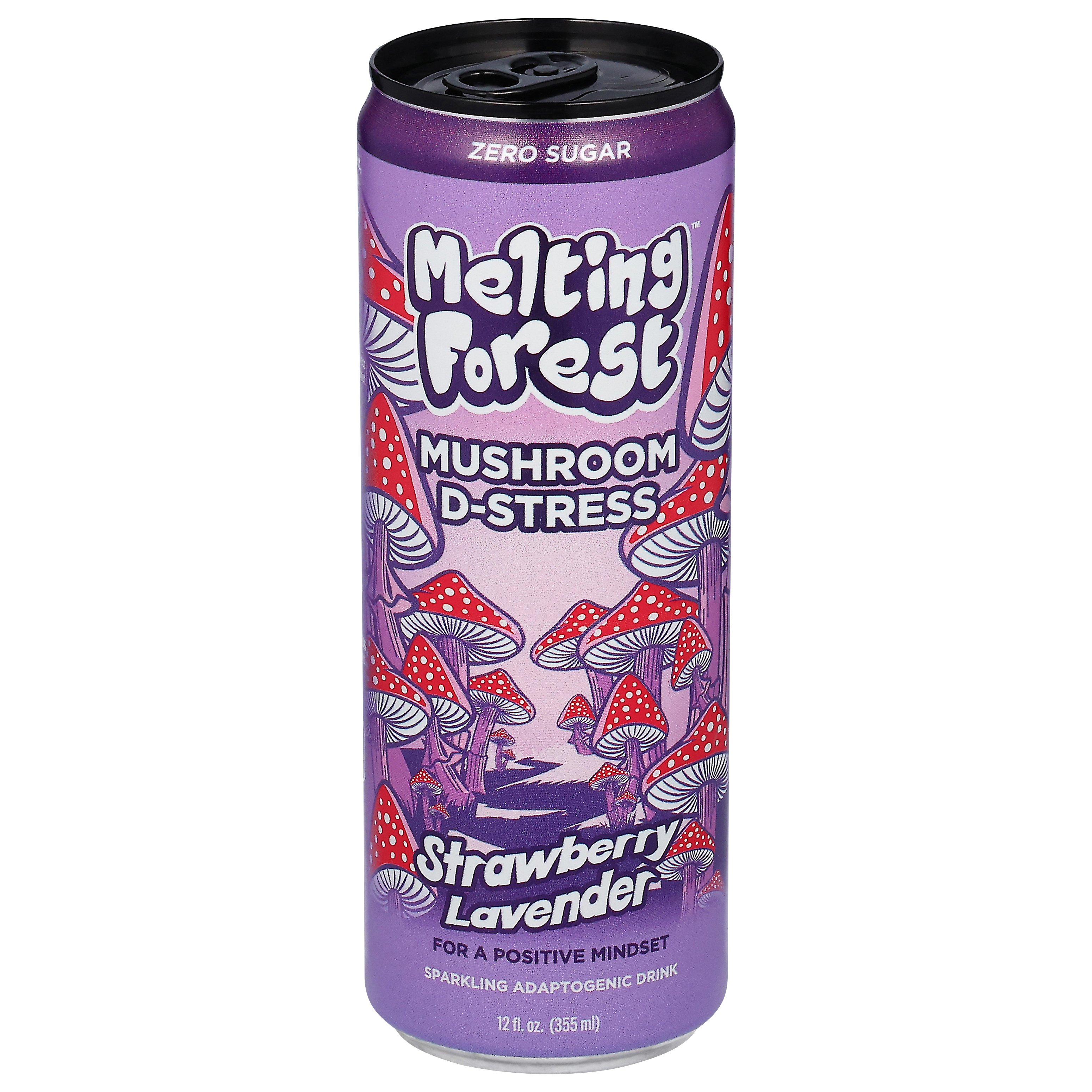 Melting Forest Sparkling Strawberry Lavender Adaptogenic Drink