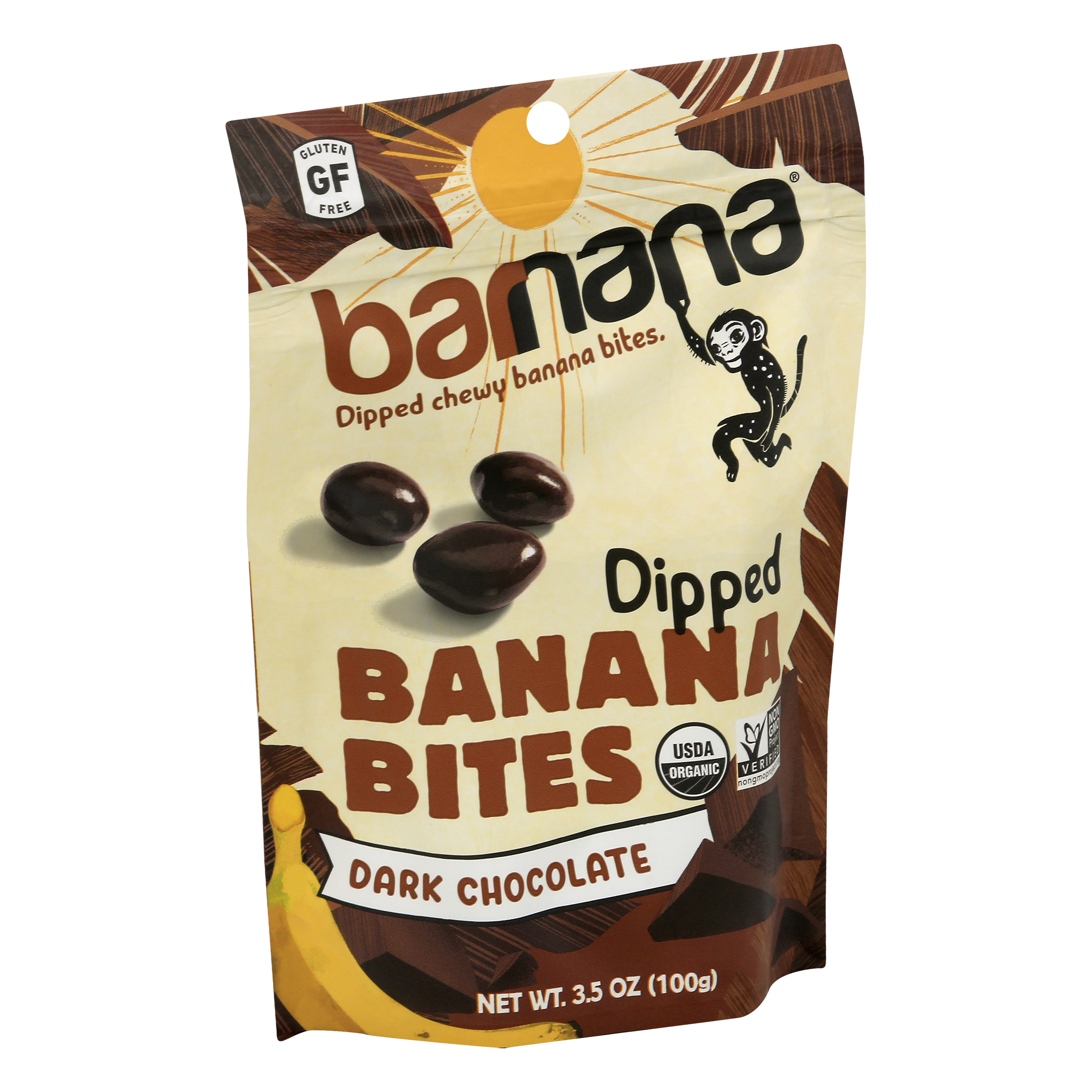 barnana Organic Chewy Dipped Dark Chocolate Banana Bites