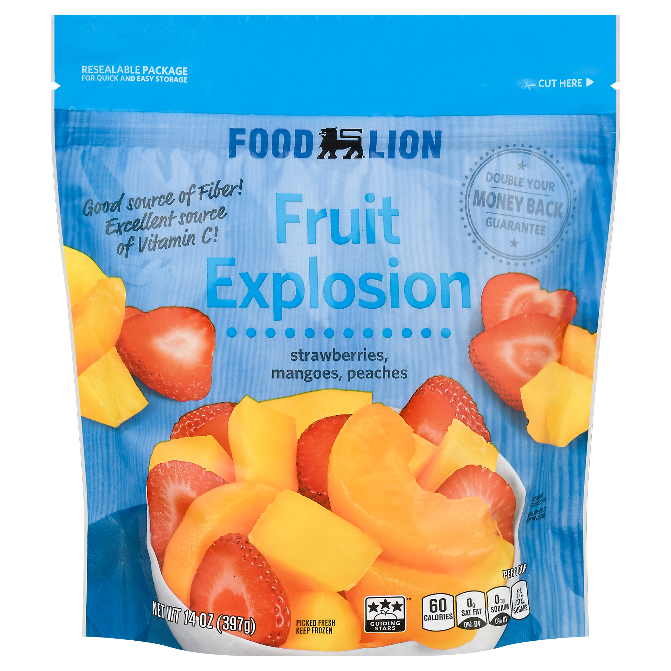 Food Lion Strawberries, Mangoes, Peaches Fruit Explosion 14 oz