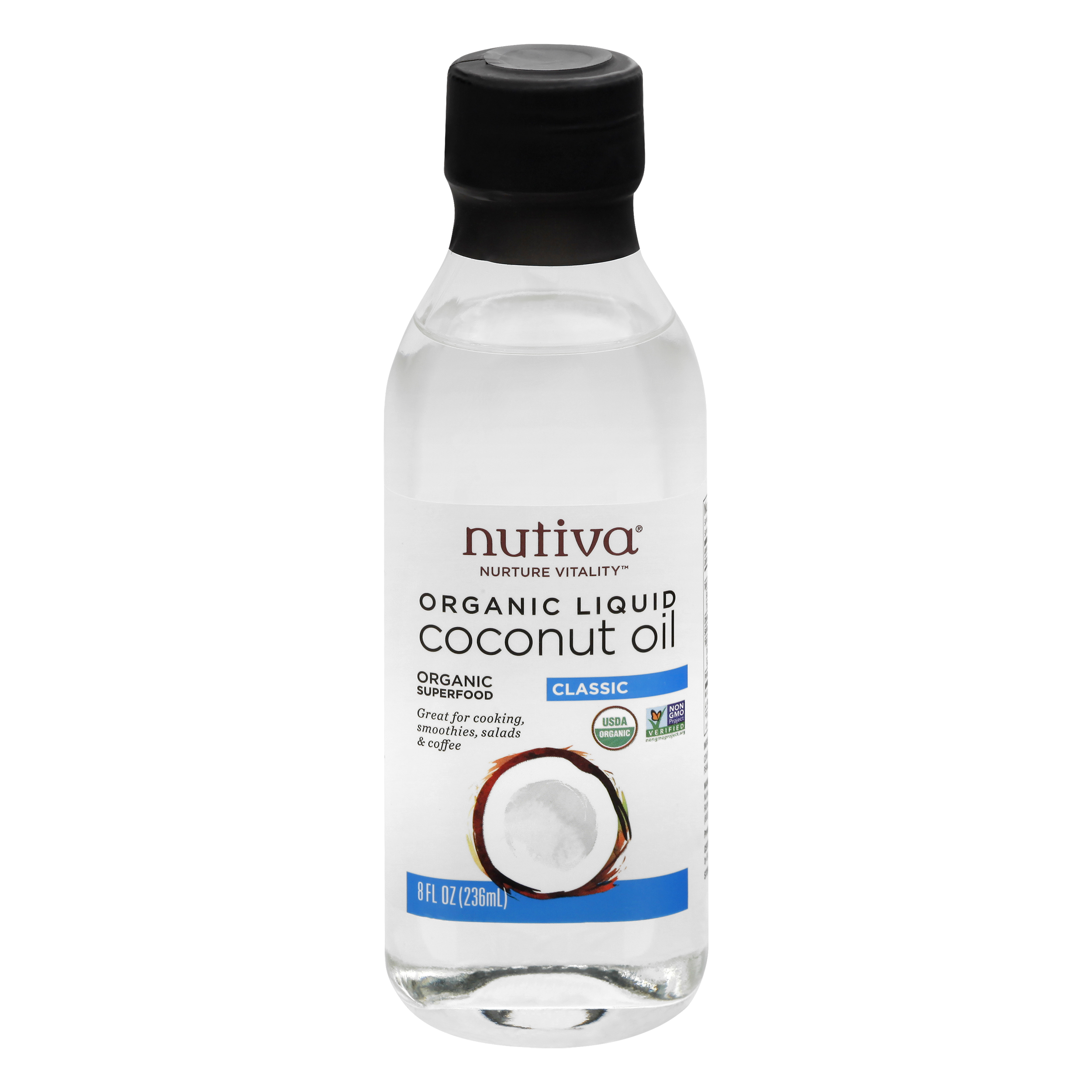 Nutiva Nurture Vitality Organic Liquid Classic Coconut Oil