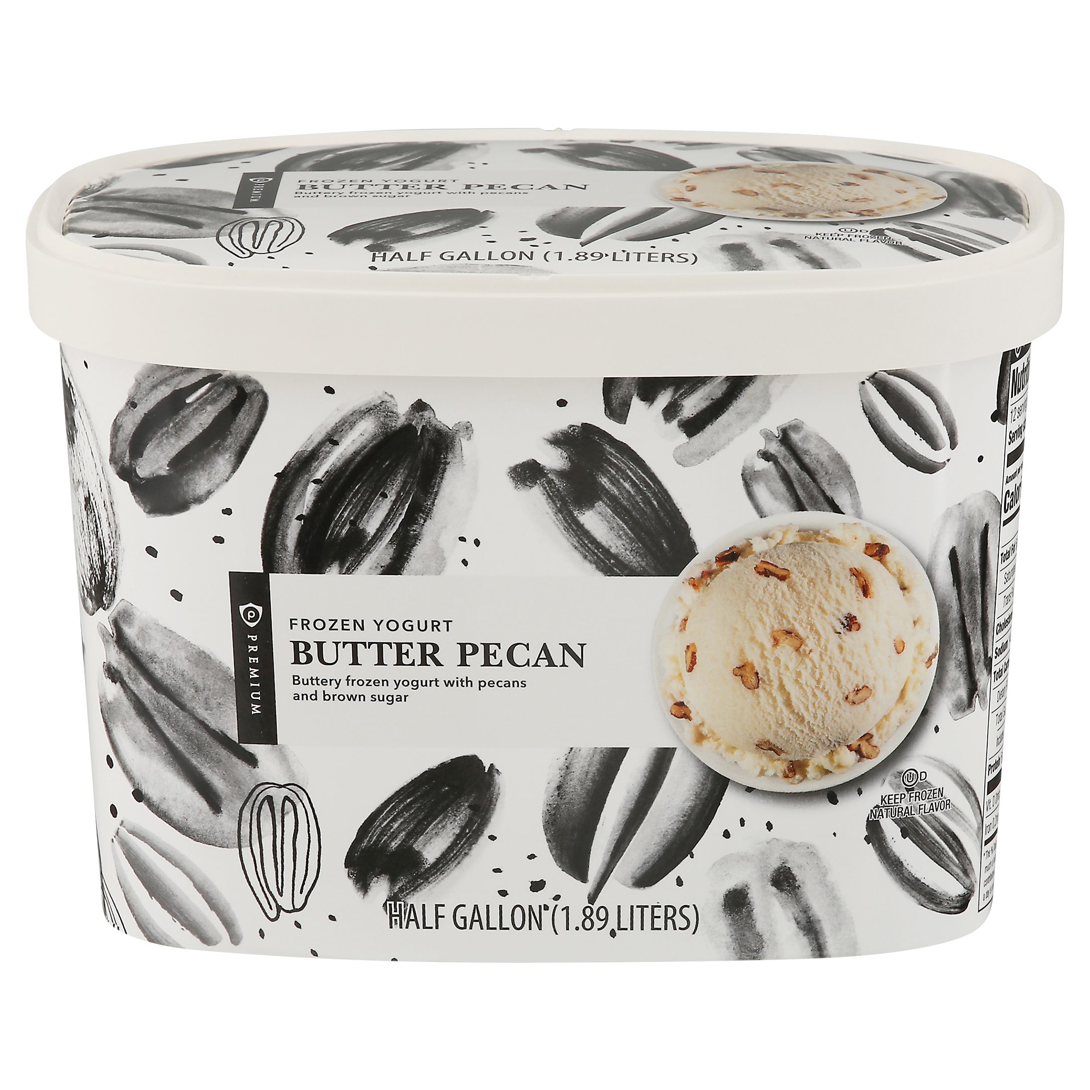 Publix Premium Butter Pecan Frozen Yogurt 0.50 gal
