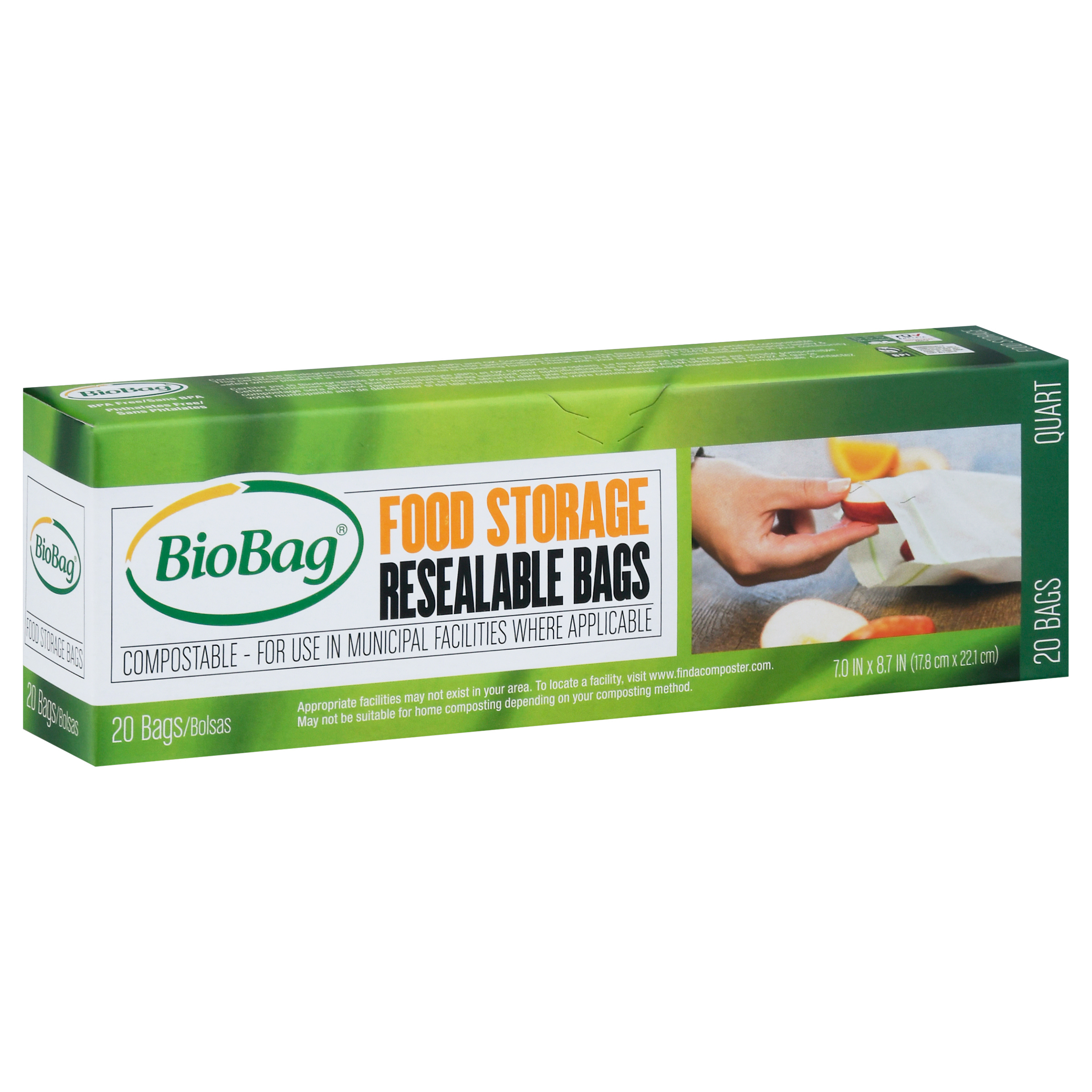 BioBag Food Storage Resealable Bags
