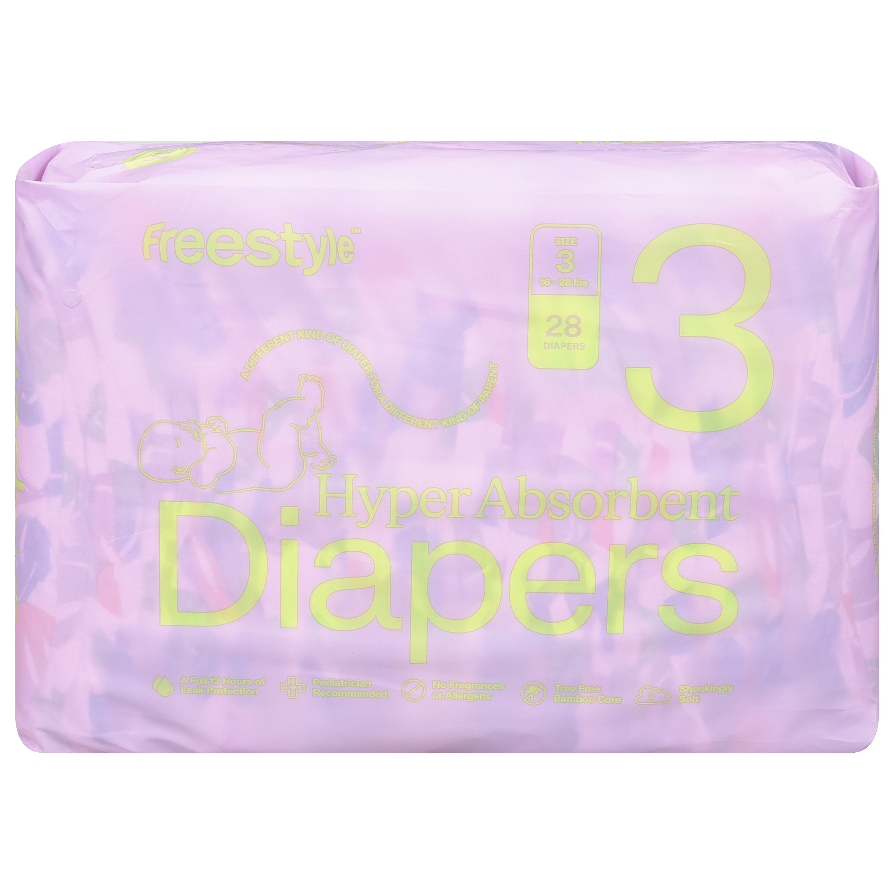 FreeStyle Hyper Absorbent Diapers Size 3 (16 - 28 lbs)