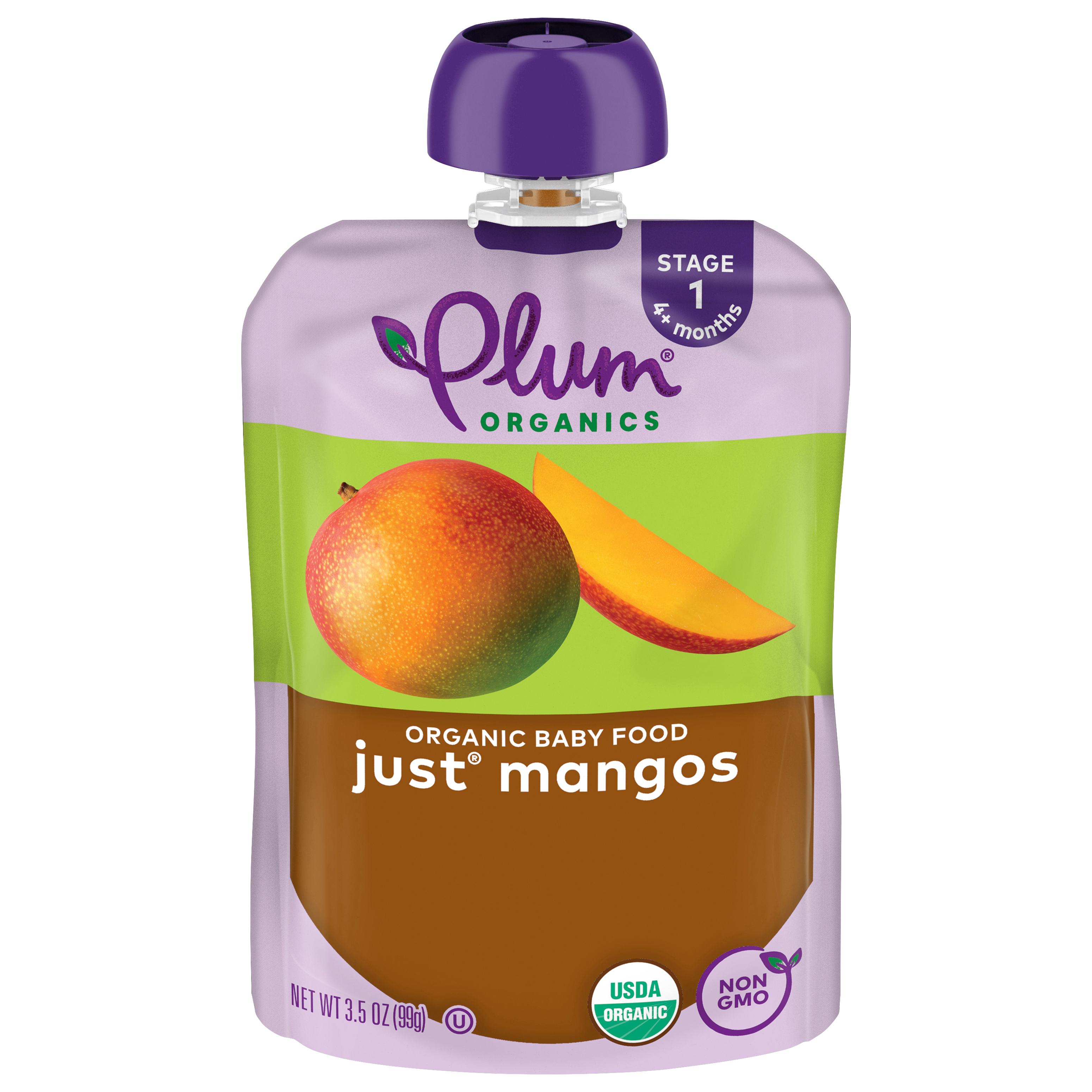 Plum Organics® Stage 1 Organic Baby Food Just® Mangos 3.5oz Pouch