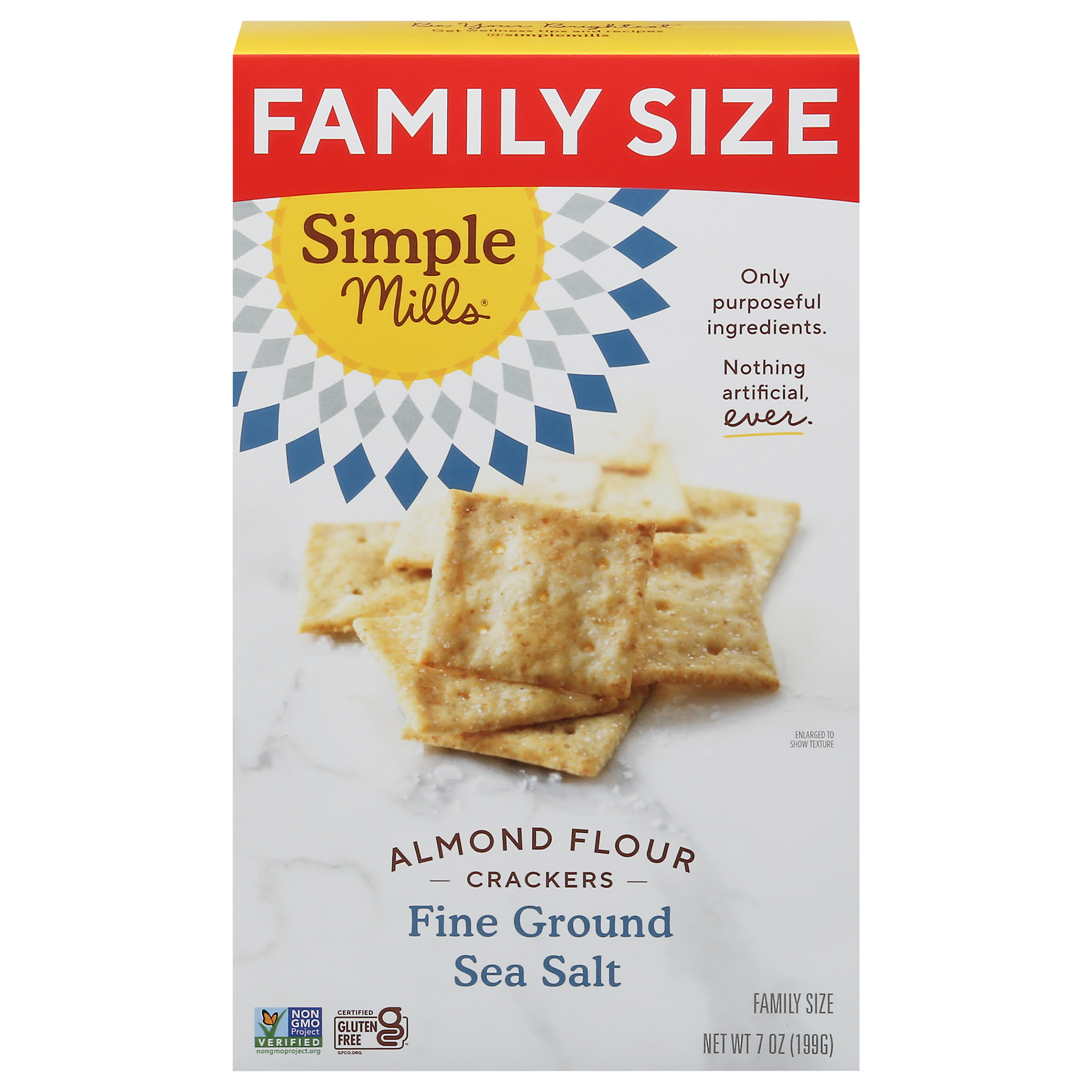 Simple Mills Fine Ground Sea Salt Almond Flour Crackers Family Size