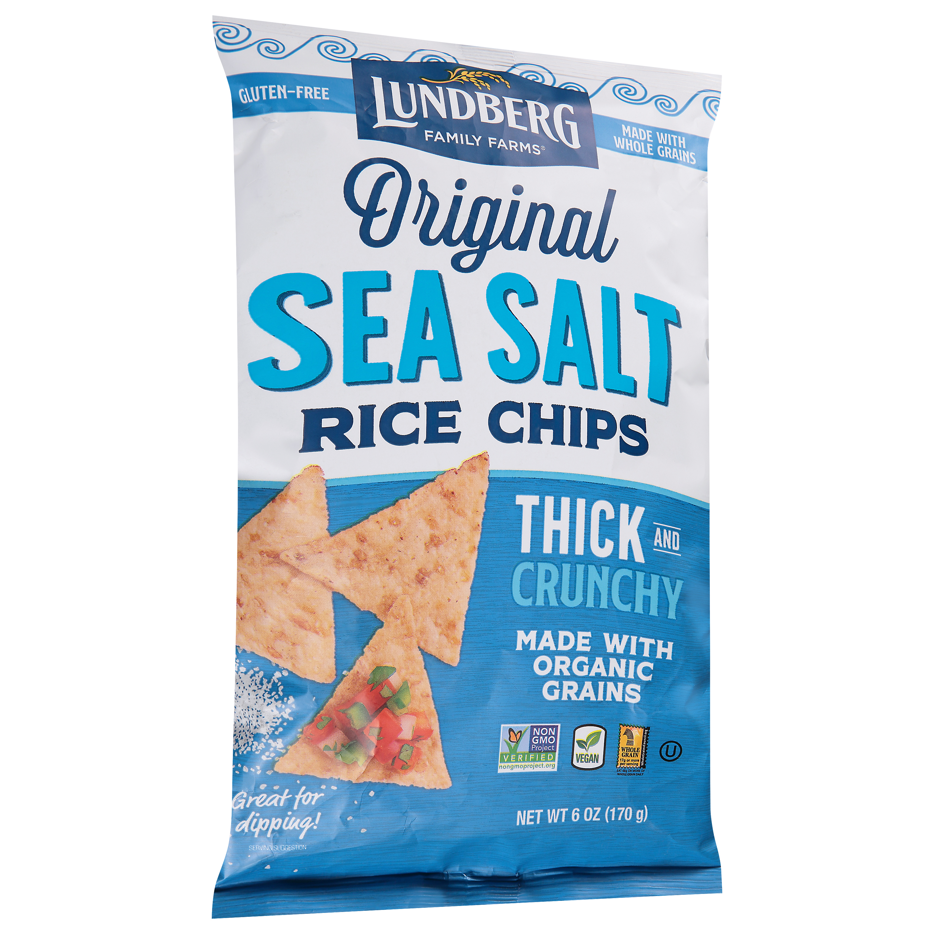 Lundberg Family Farms Thick and Crunchy Original Sea Salt Rice Chips