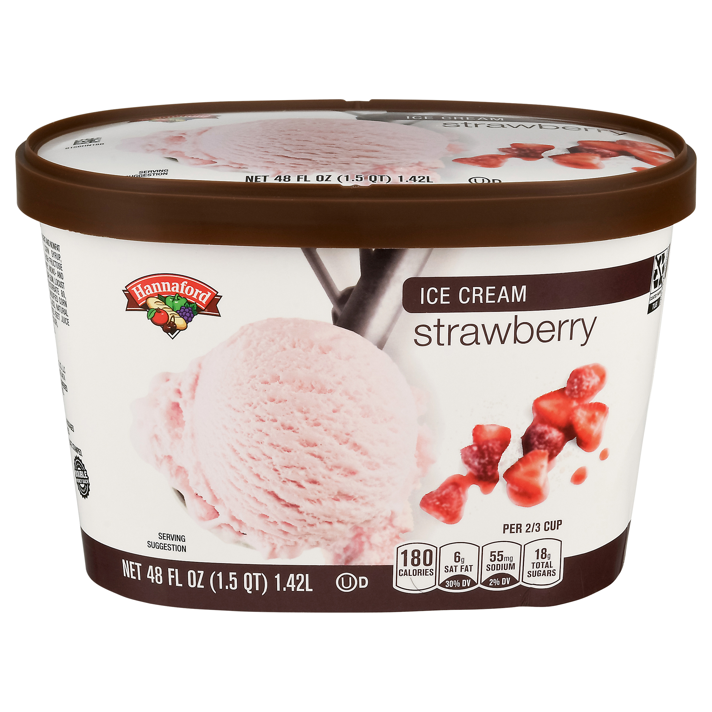 Hannaford Strawberry Ice Cream 48 fl oz