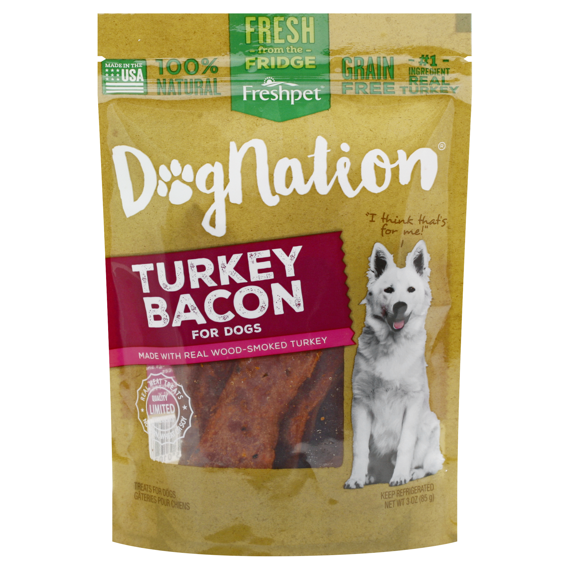 Freshpet Dognation Turkey Bacon Treats for Dogs