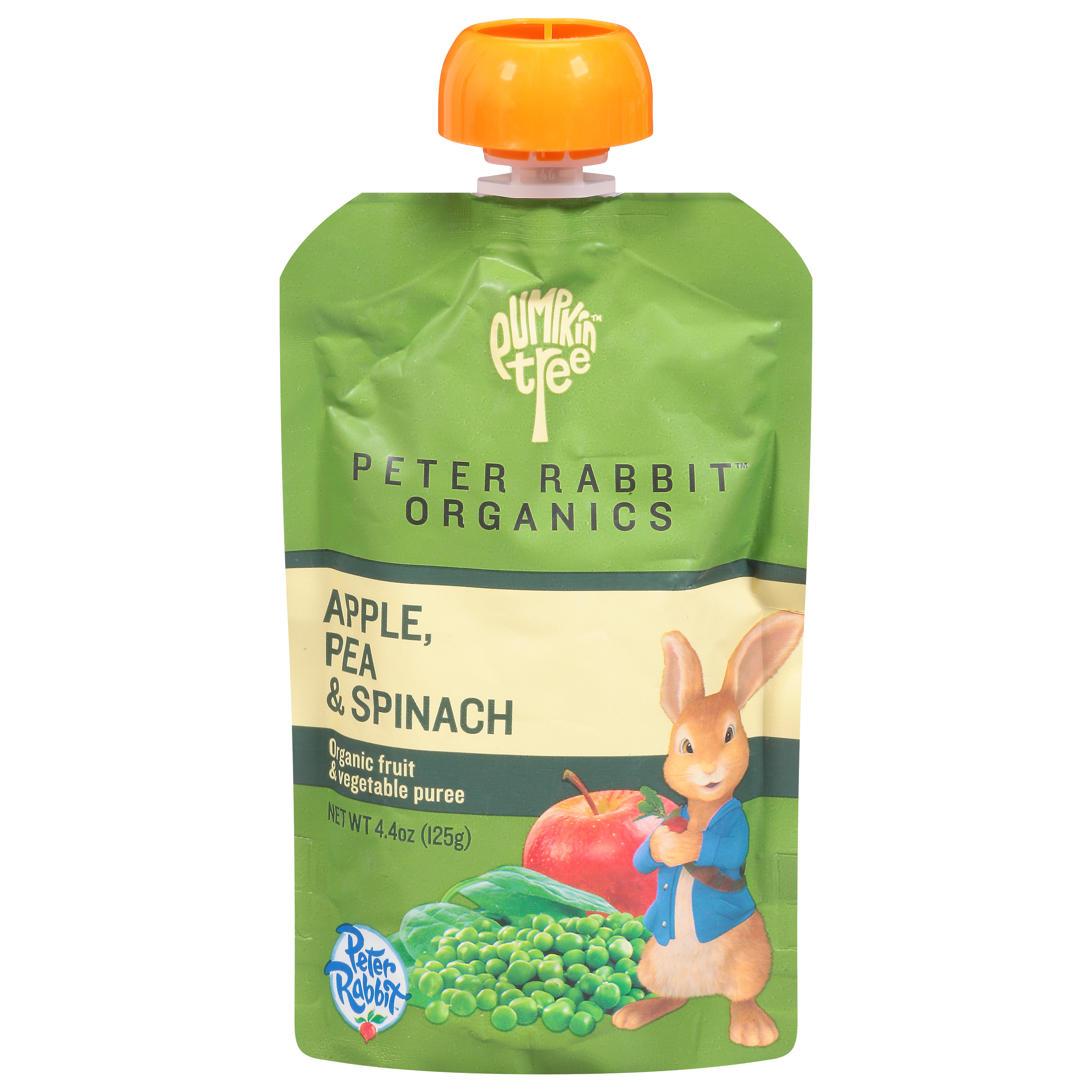 Pumpkin Tree Peter Rabbit Organic Apple, Pea & Spinach Fruit & Vegetable Puree