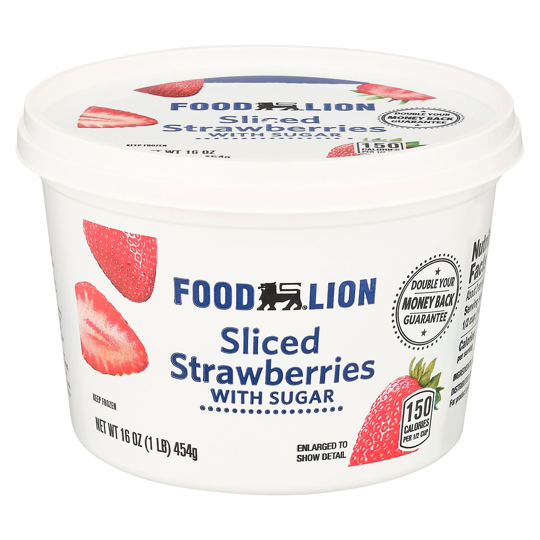 Food Lion Sliced Strawberries with Sugar 16 oz