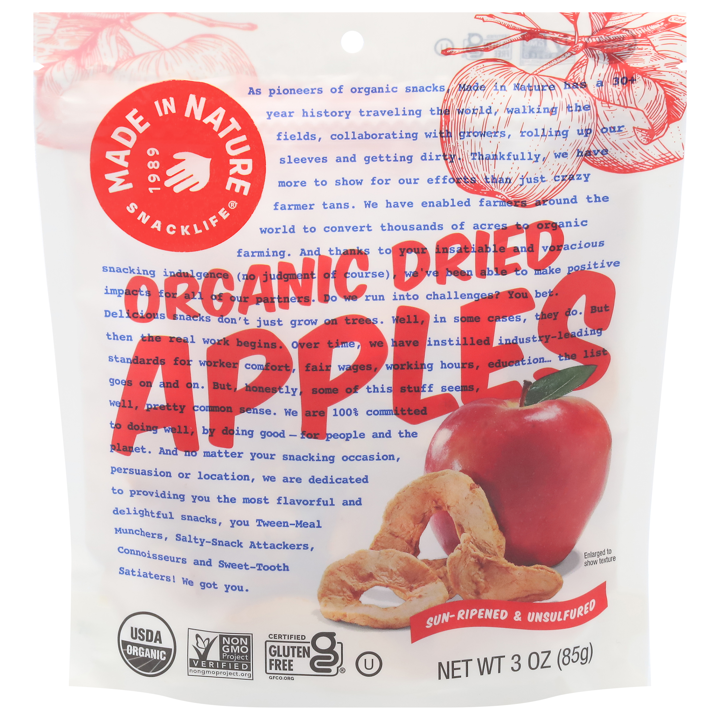 Made in Nature Snacklife Organic Dried Apples