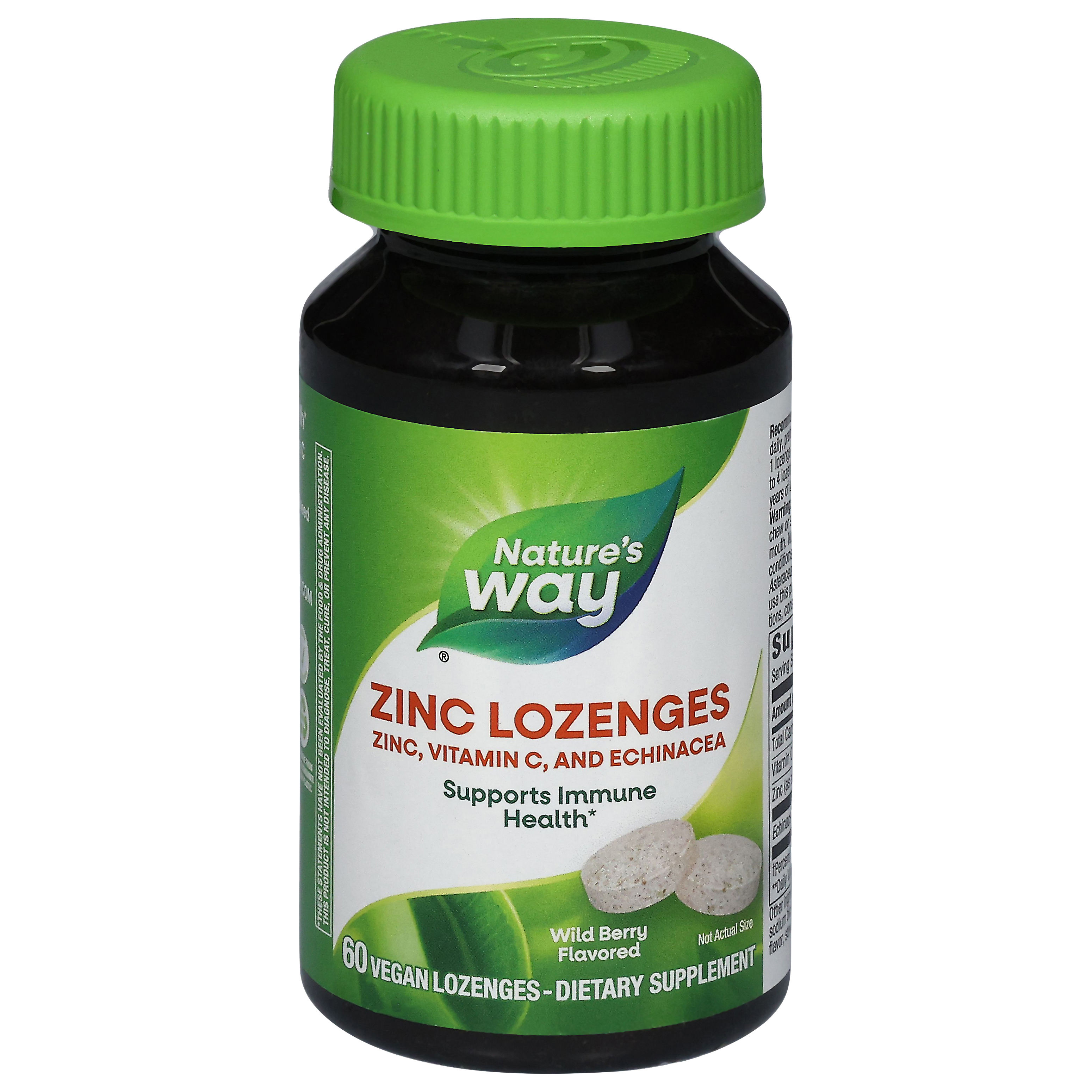 Nature's Way Wild Berry Flavored Zinc Lozenges 60 Vegan Lozenges