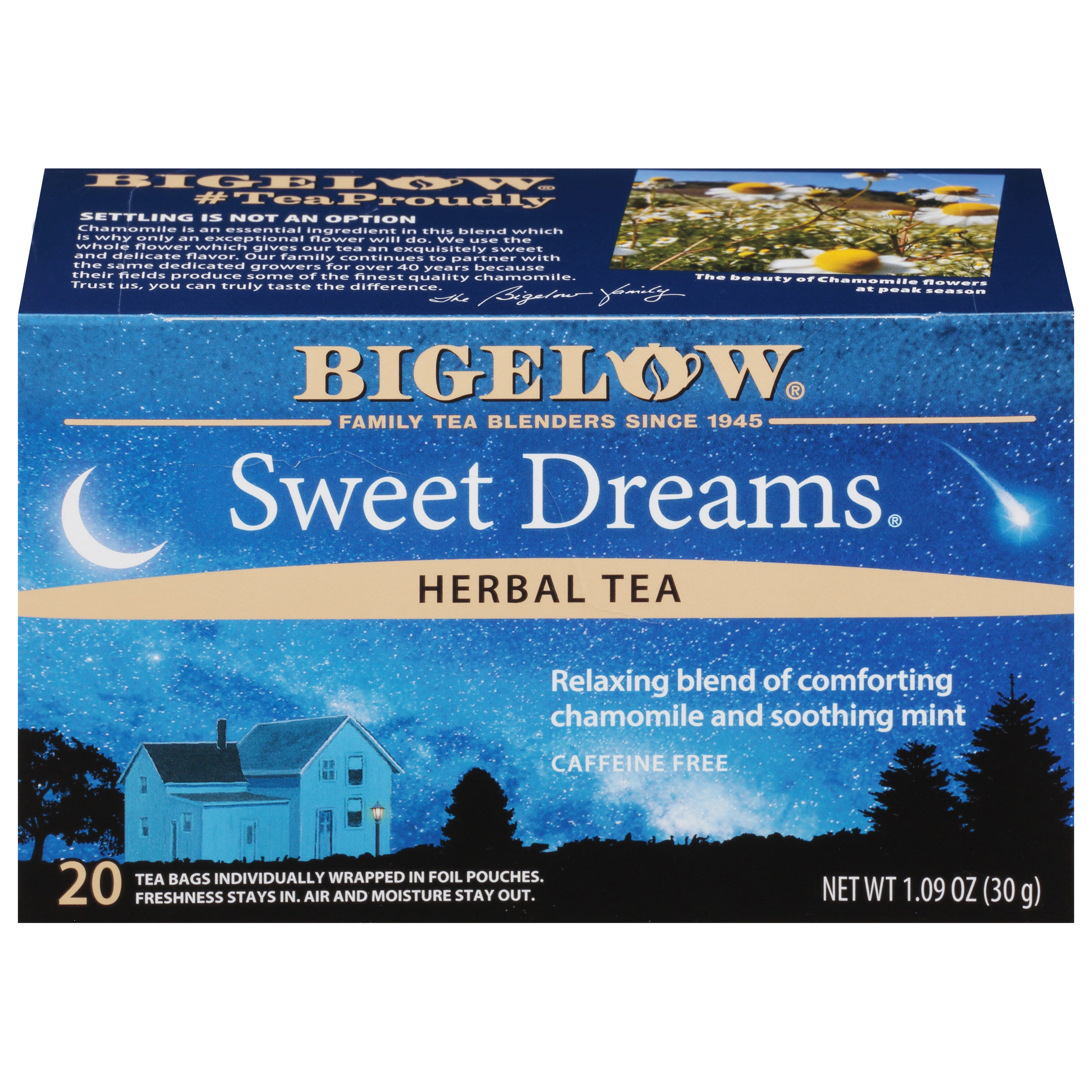 Bigelow Caffeine Free Tea Bags Sweet Dreams Herbal Tea