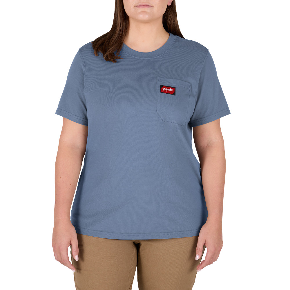 Women's GRIDIRONPocket T-Shirt - Short Sleeve Blue XS