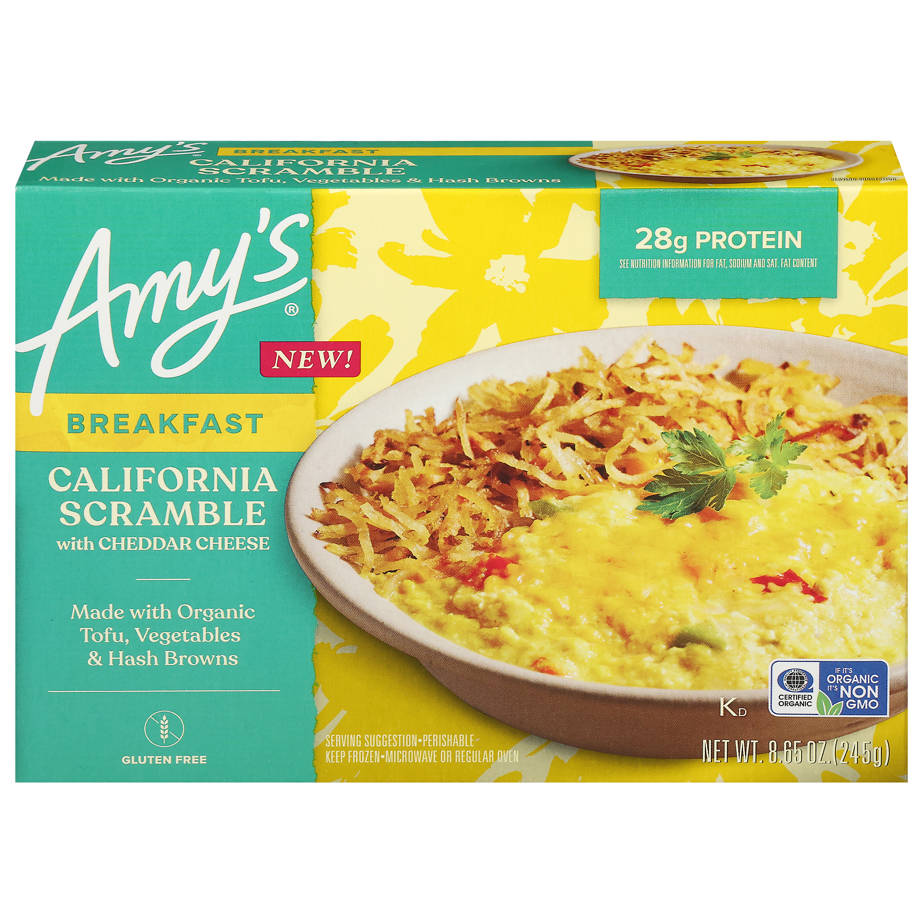 Amy's California Scramble with Cheddar Cheese