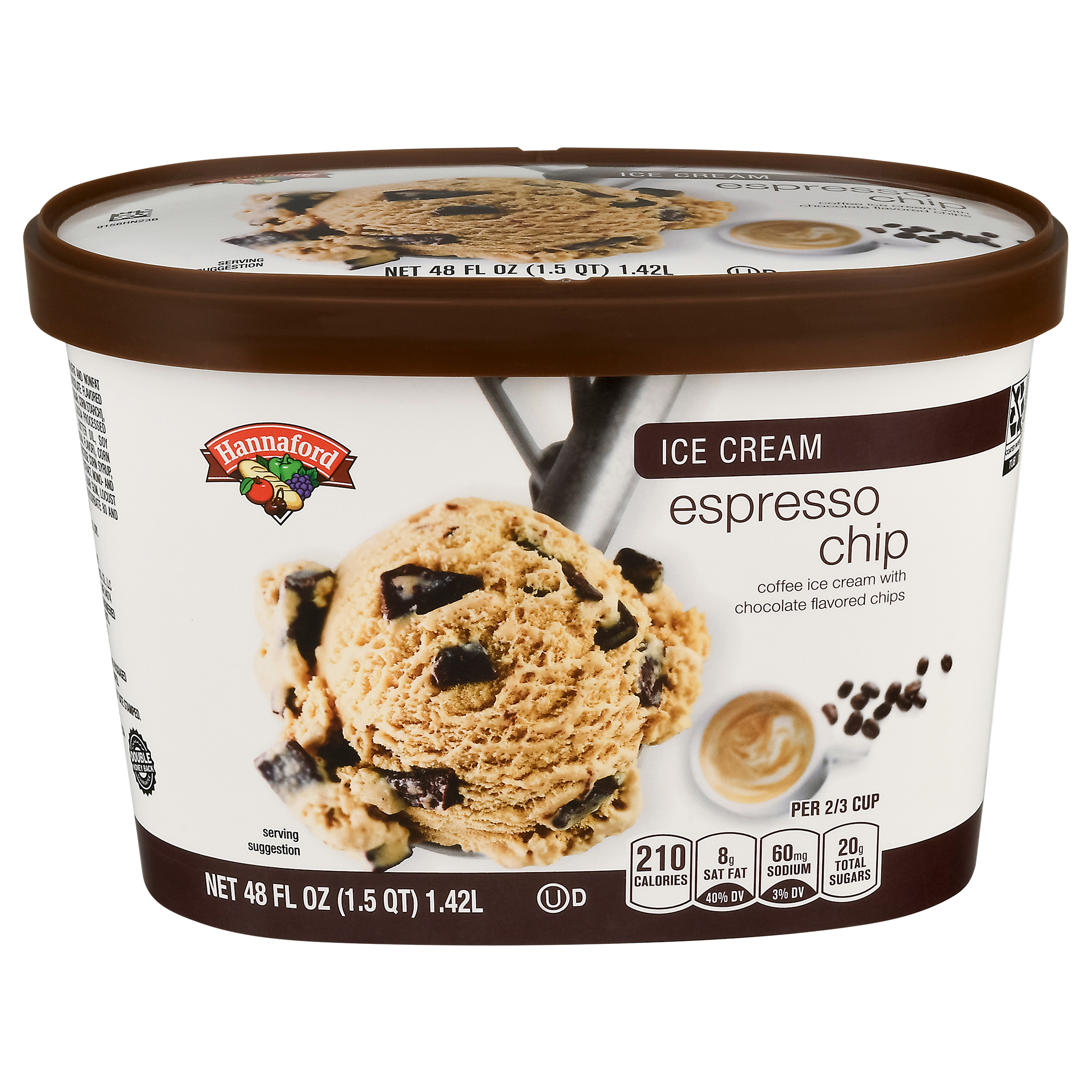 Hannaford Espresso Chip Ice Cream 48 fl oz