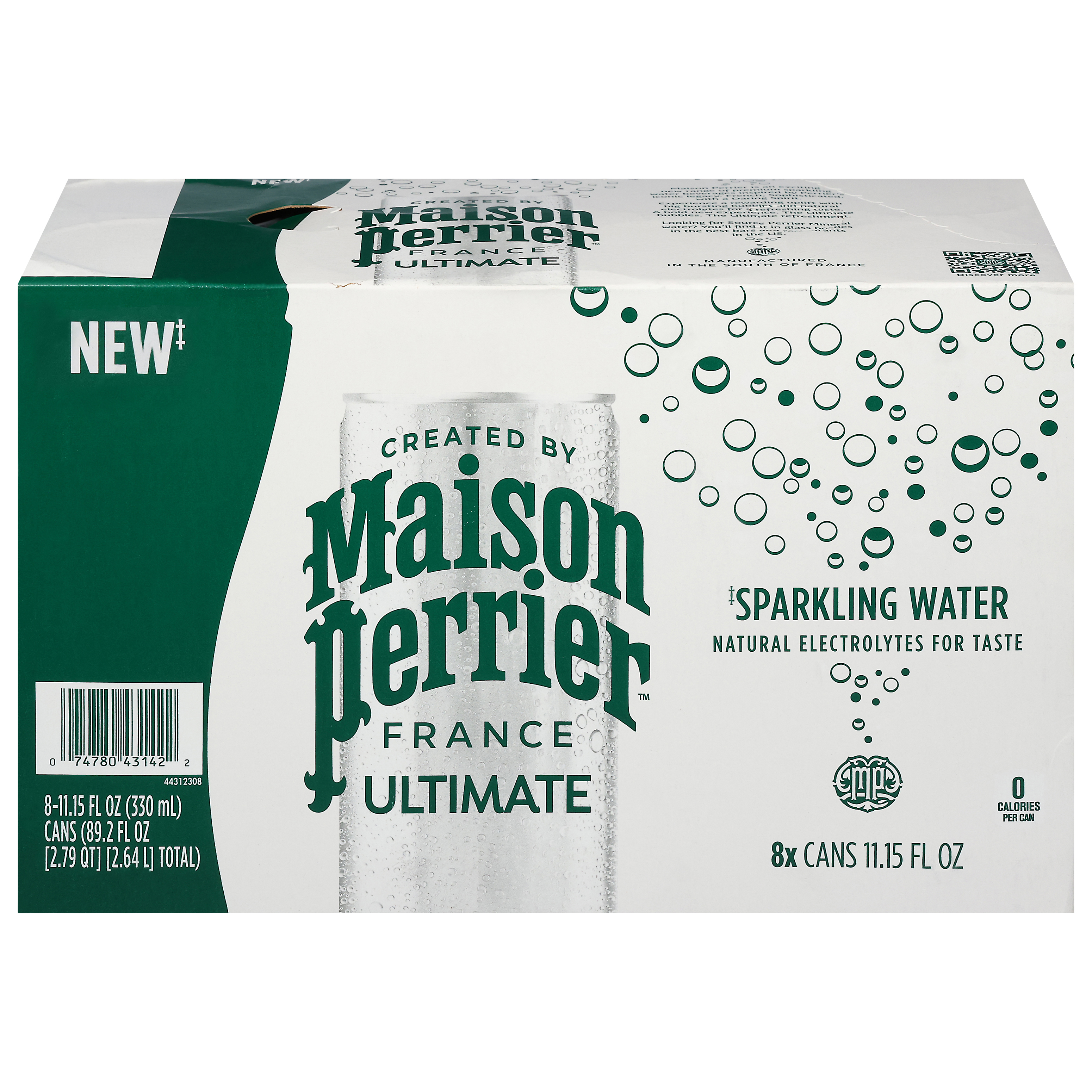 Maison Perrier Forever Ultimate Sparkling Water, 11.15 FL OZ Cans, 8 Count