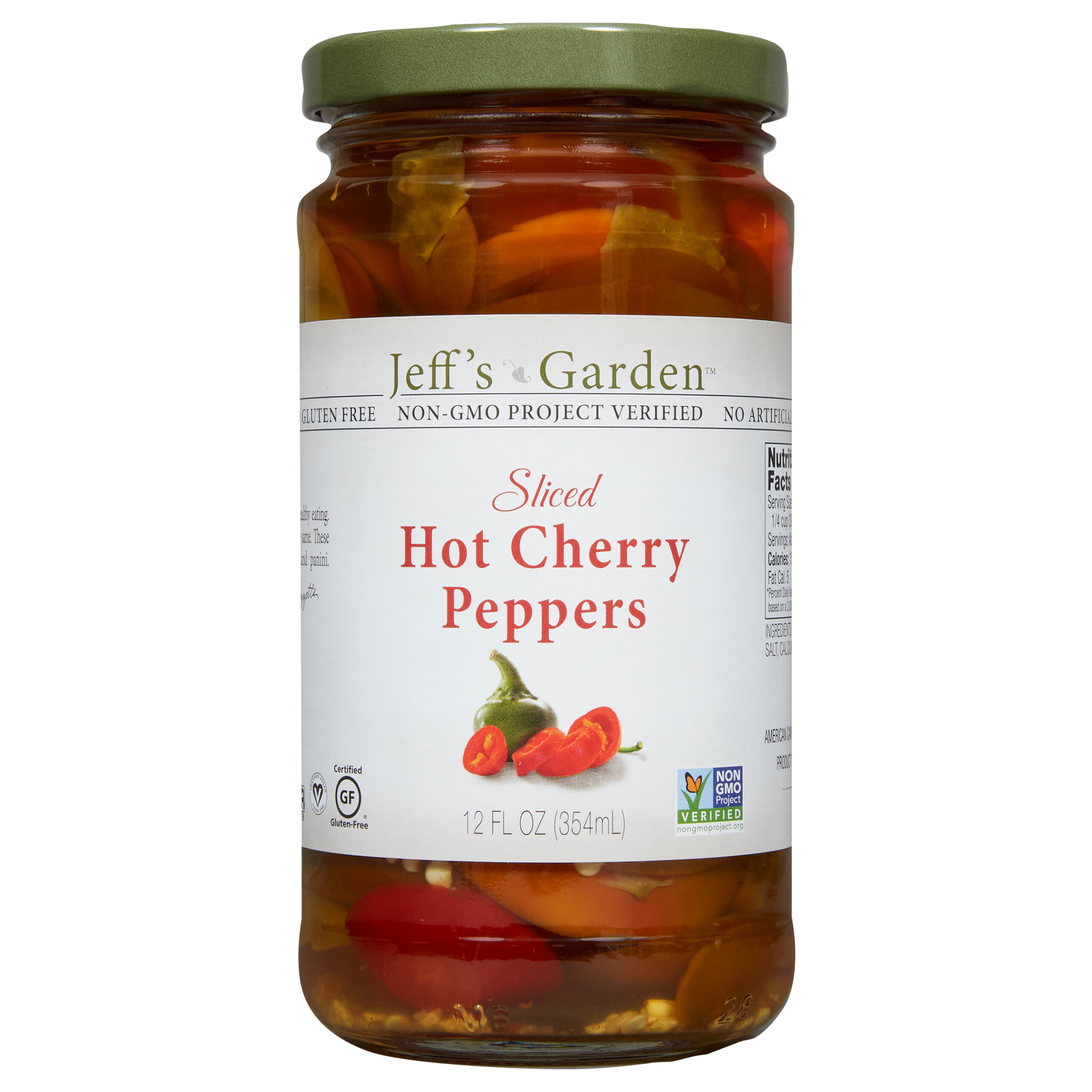 Jeff's Garden Sliced Hot Cherry Peppers,