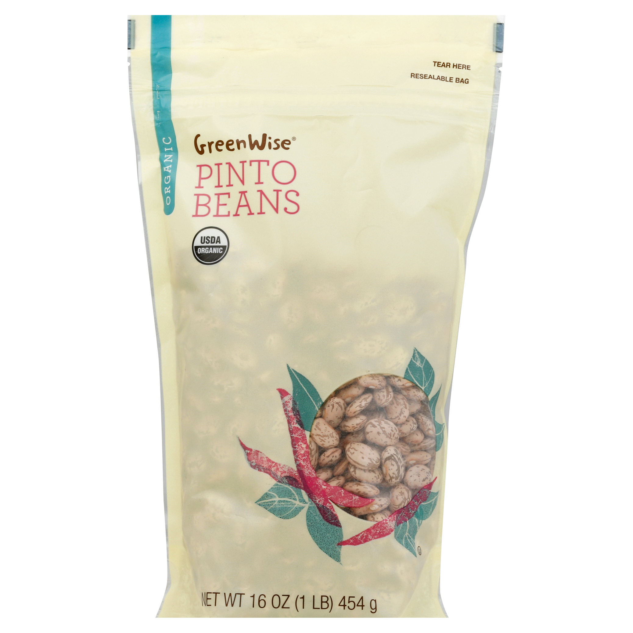 GreenWise Organic Pinto Beans 16 oz RESEALABLE BAG