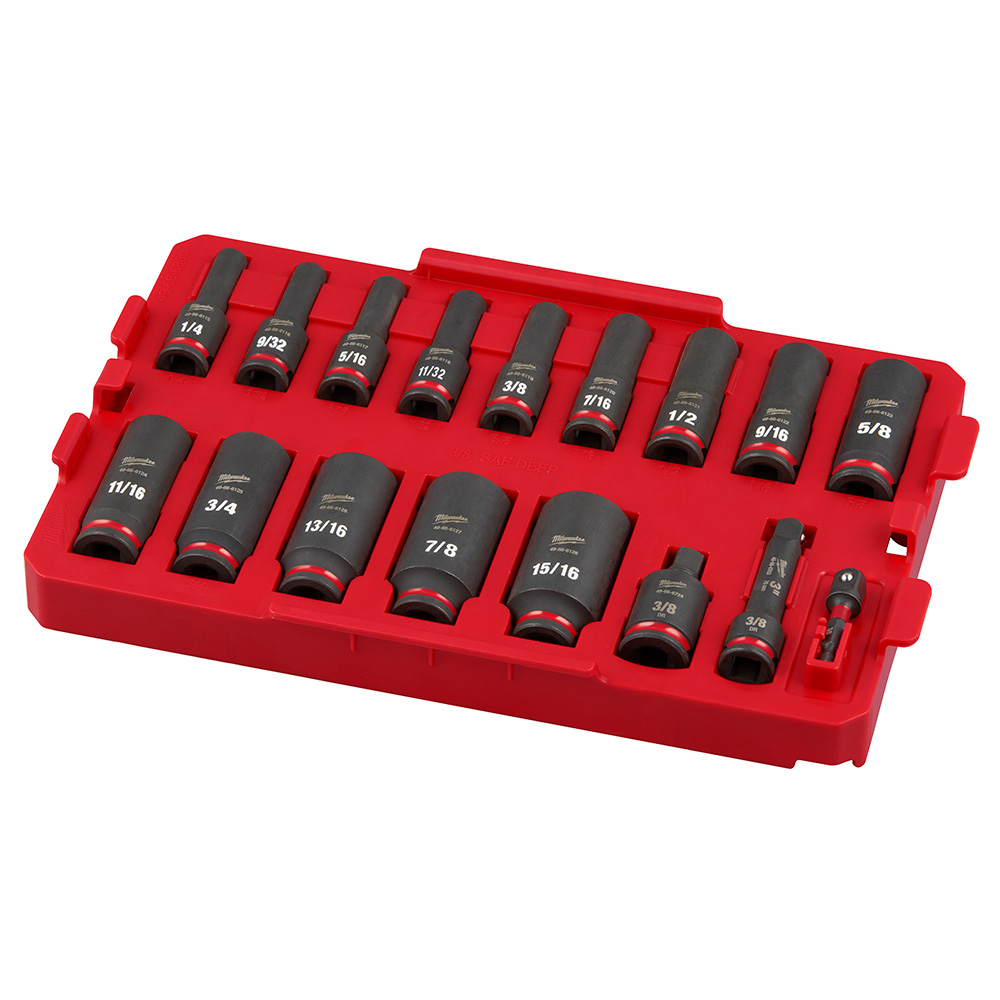 SHOCKWAVE Impact Duty Socket 3/8" Dr 17PC SAE Tray Set
