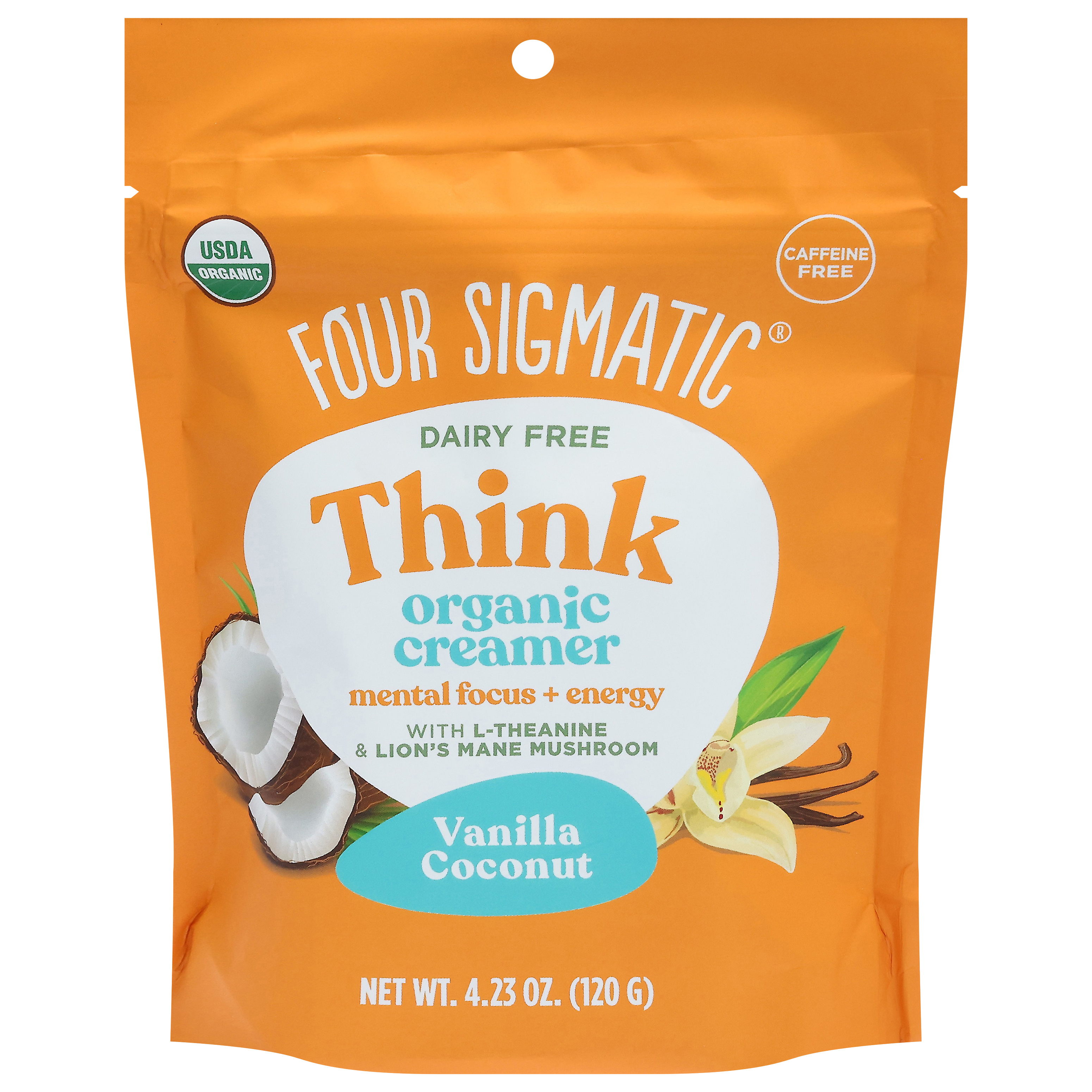 Four Sigmatic Think Mental Focus + Energy Organic Vanilla Coconut Creamer
