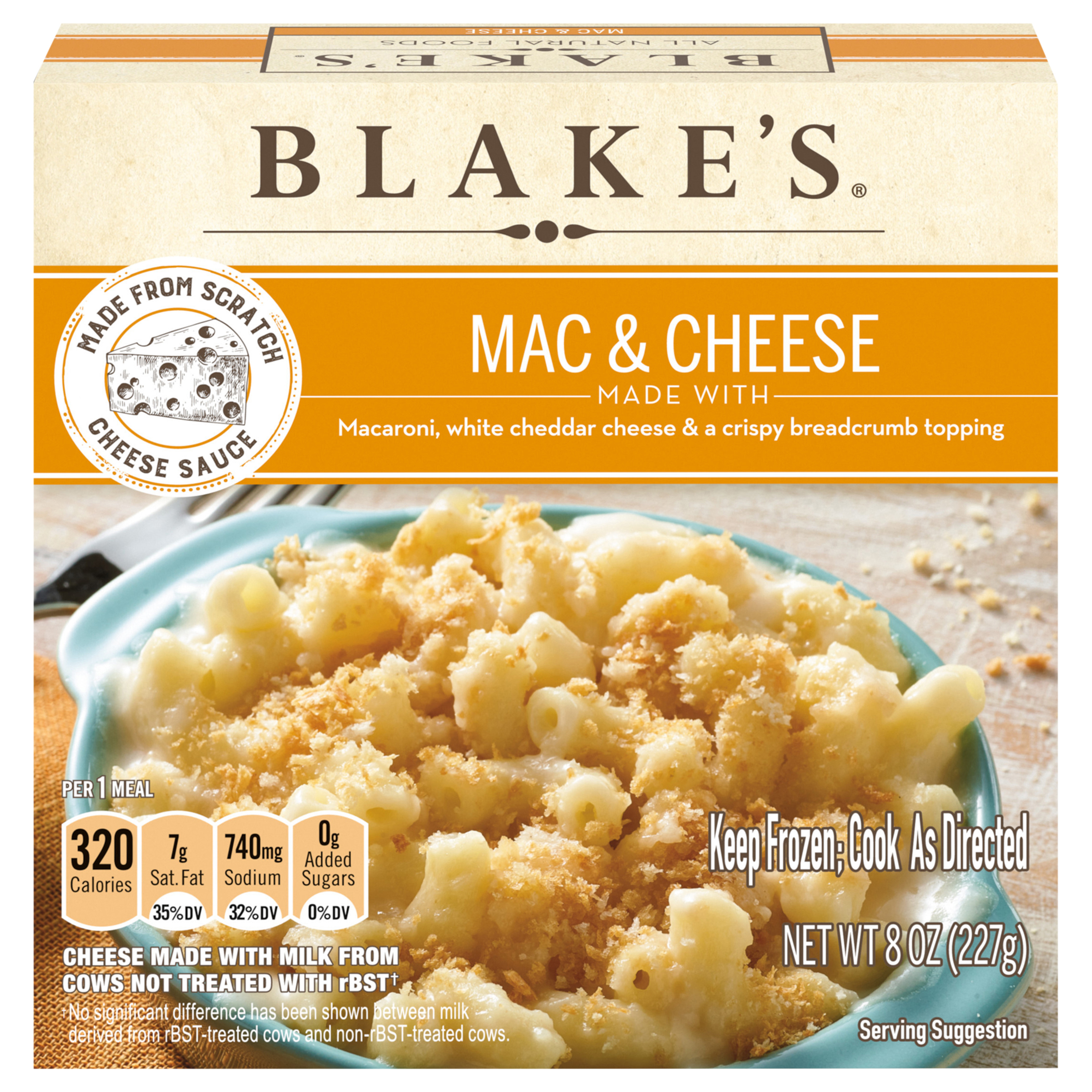 Blake's Mac and Cheese, Frozen Meal,