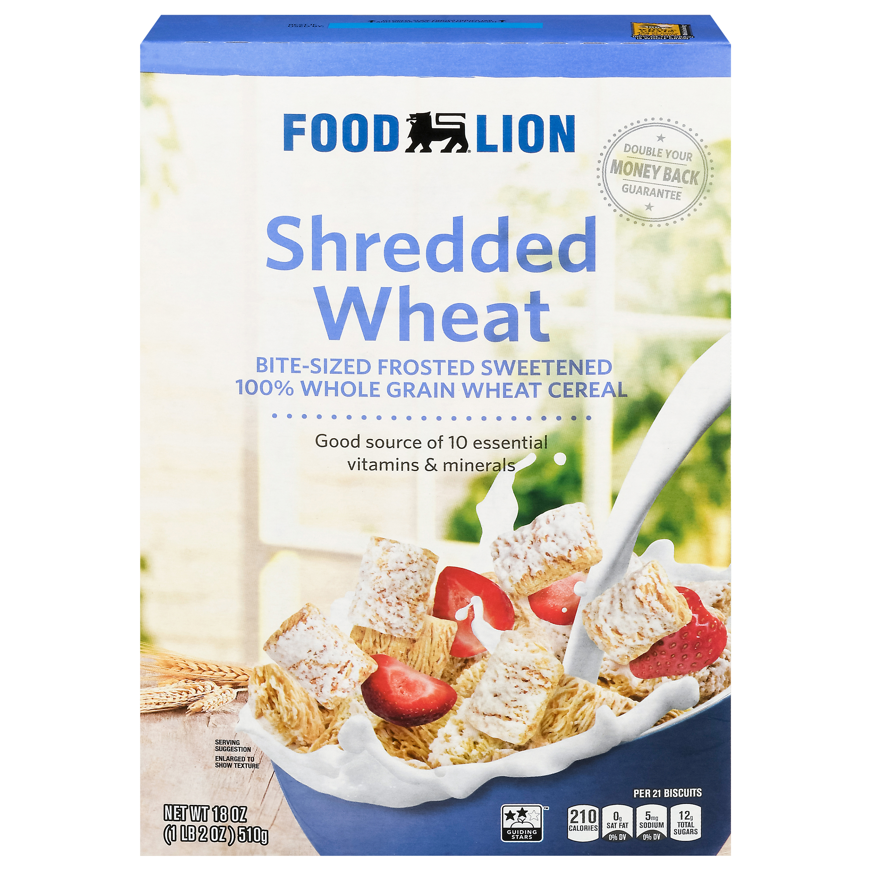 Food Lion Sweetened Shredded Wheat Cereal 18 oz