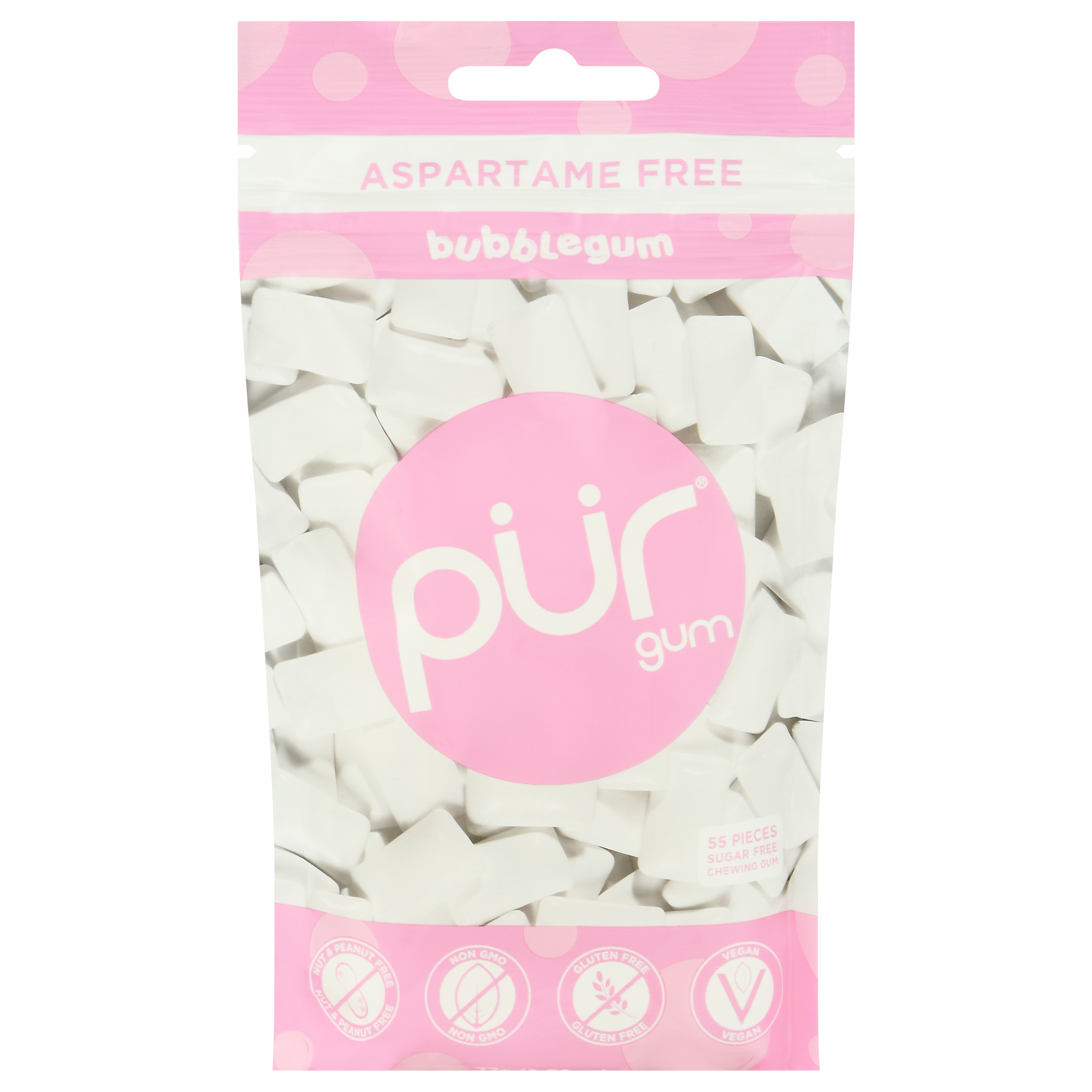 Pur Aspartame Free Bubblegum Sugar Free Chewing Gum