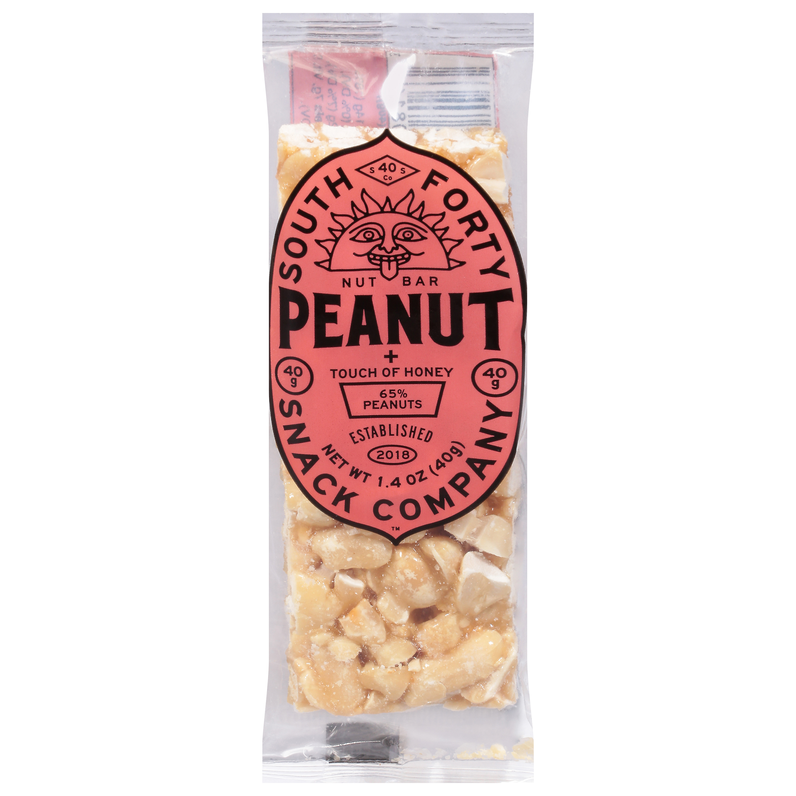 South Forty Snack Company Peanut + Touch of Honey Nut Bar