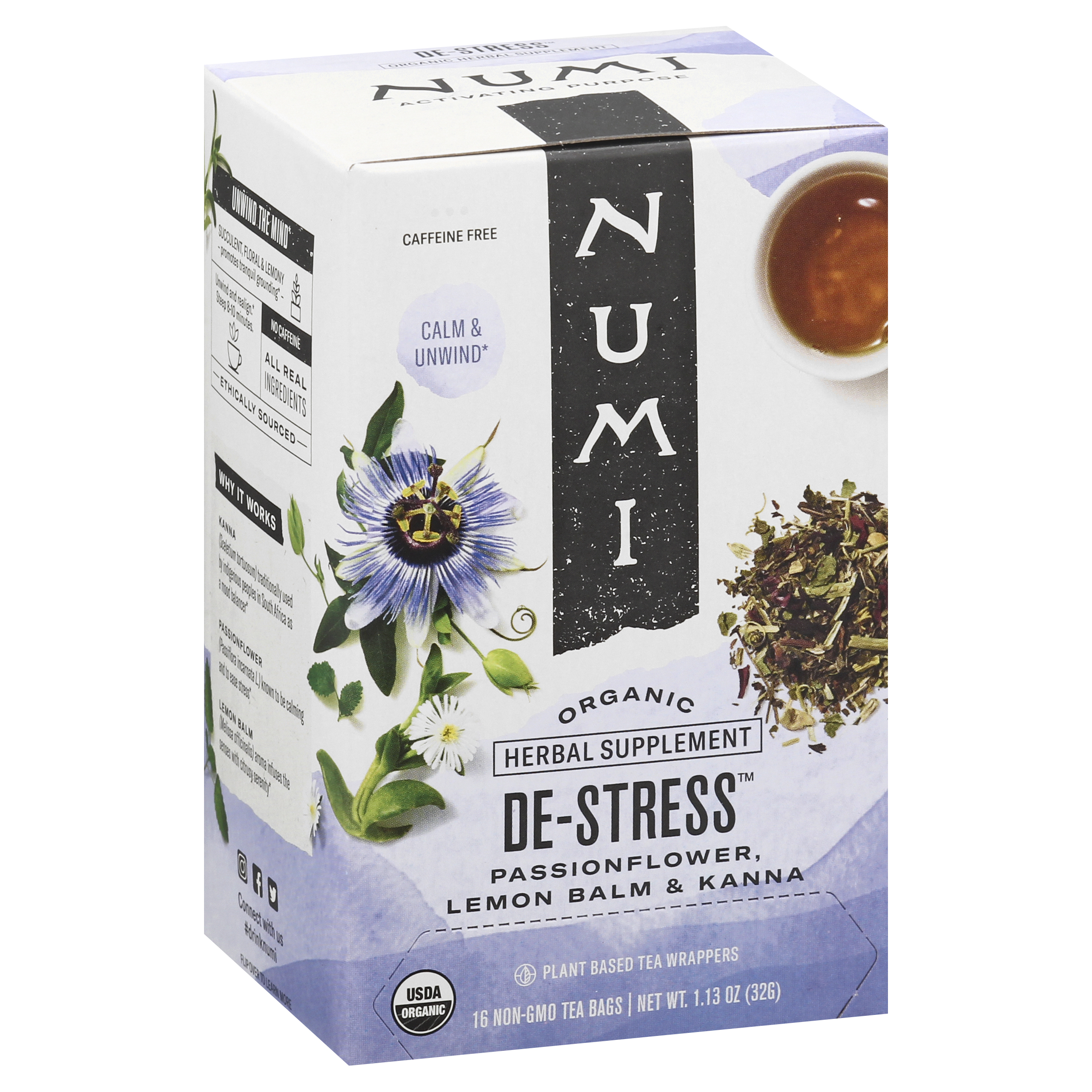 Numi Bags Organic De-Stress Herbal Tea