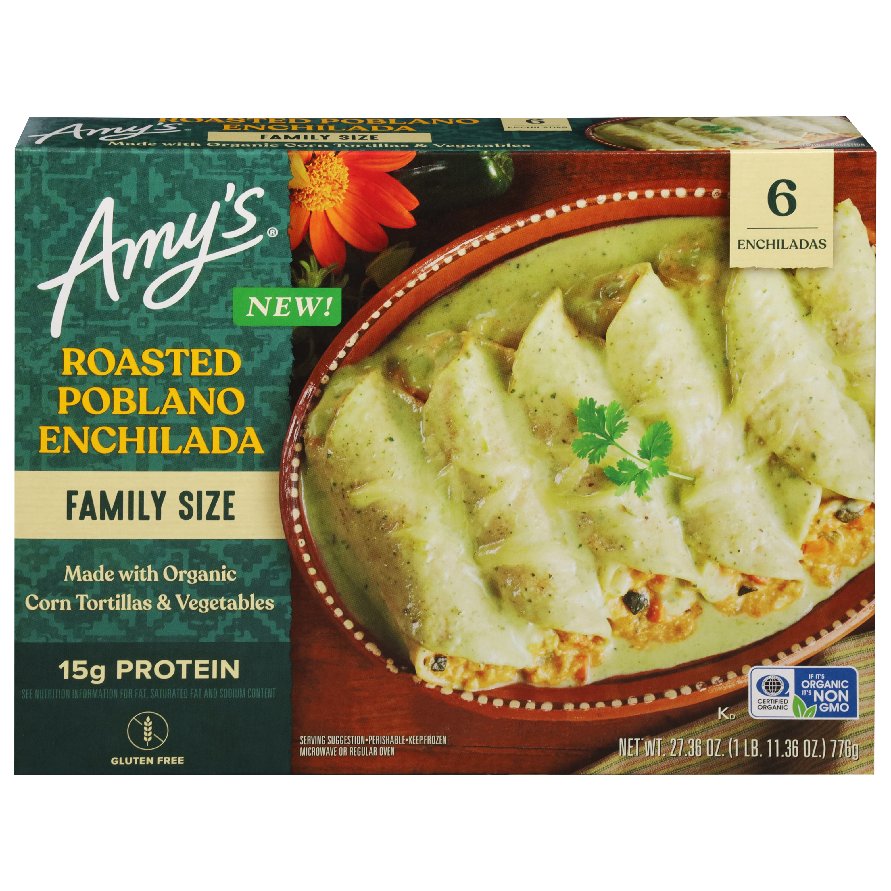 Amy's Roasted Poblano Enchilada Family Size