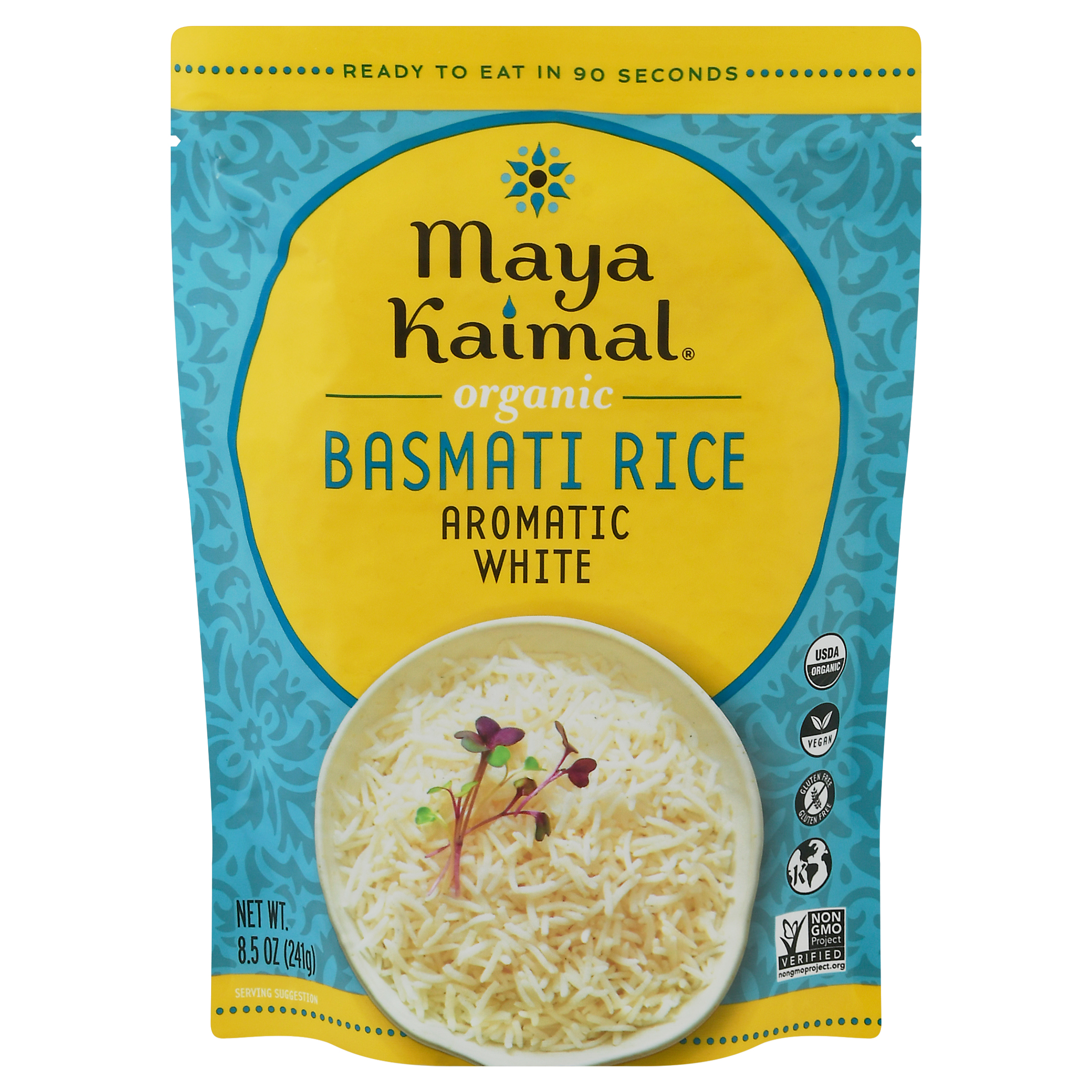 Maya Kaimal Organic Aromatic White Basmati Rice 8.5 oz Pouch