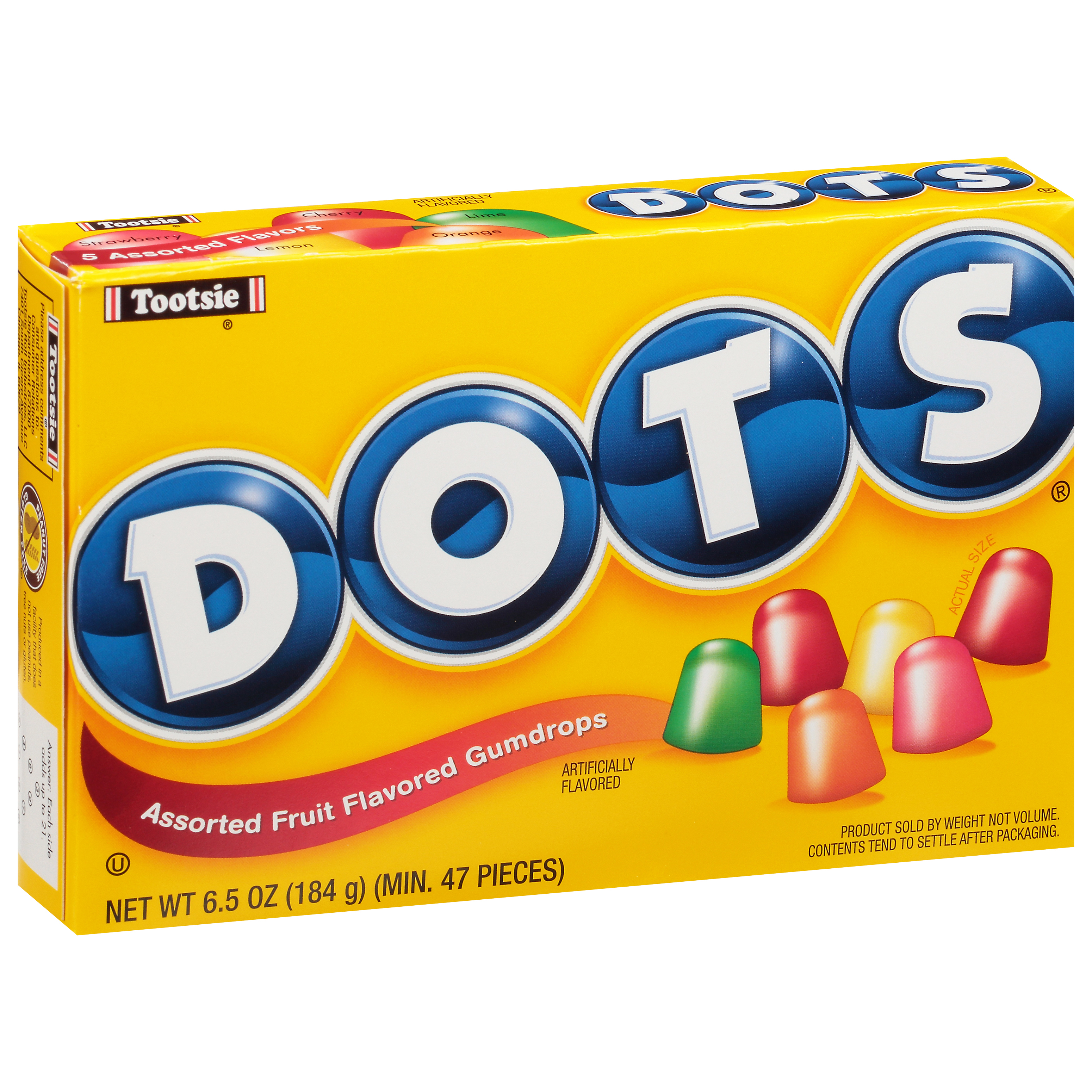 DOTS Assorted Fruit Flavored Gumdrops Theater Box 6.5 oz