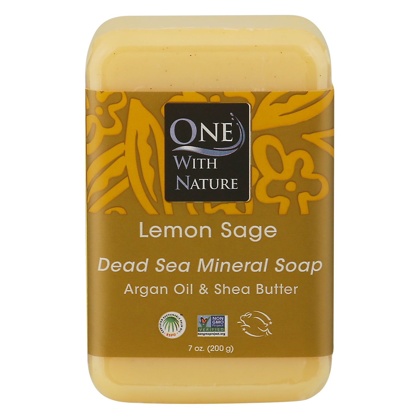 One with Nature Dead Sea Mineral Lemon Sage Soap
